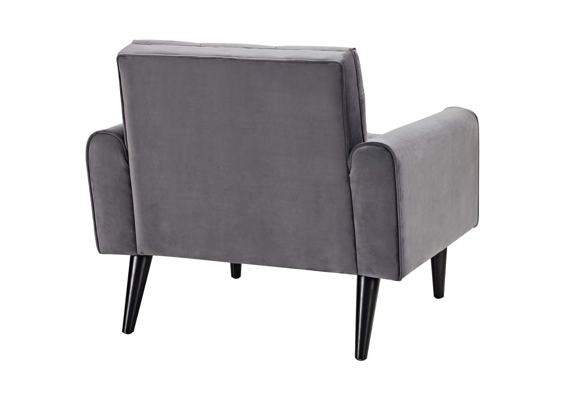 Gray Delve Performance Velvet Arm Chair,Modway