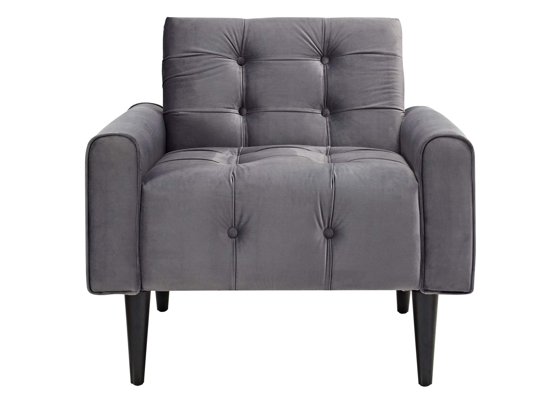 Gray Delve Performance Velvet Arm Chair,Modway