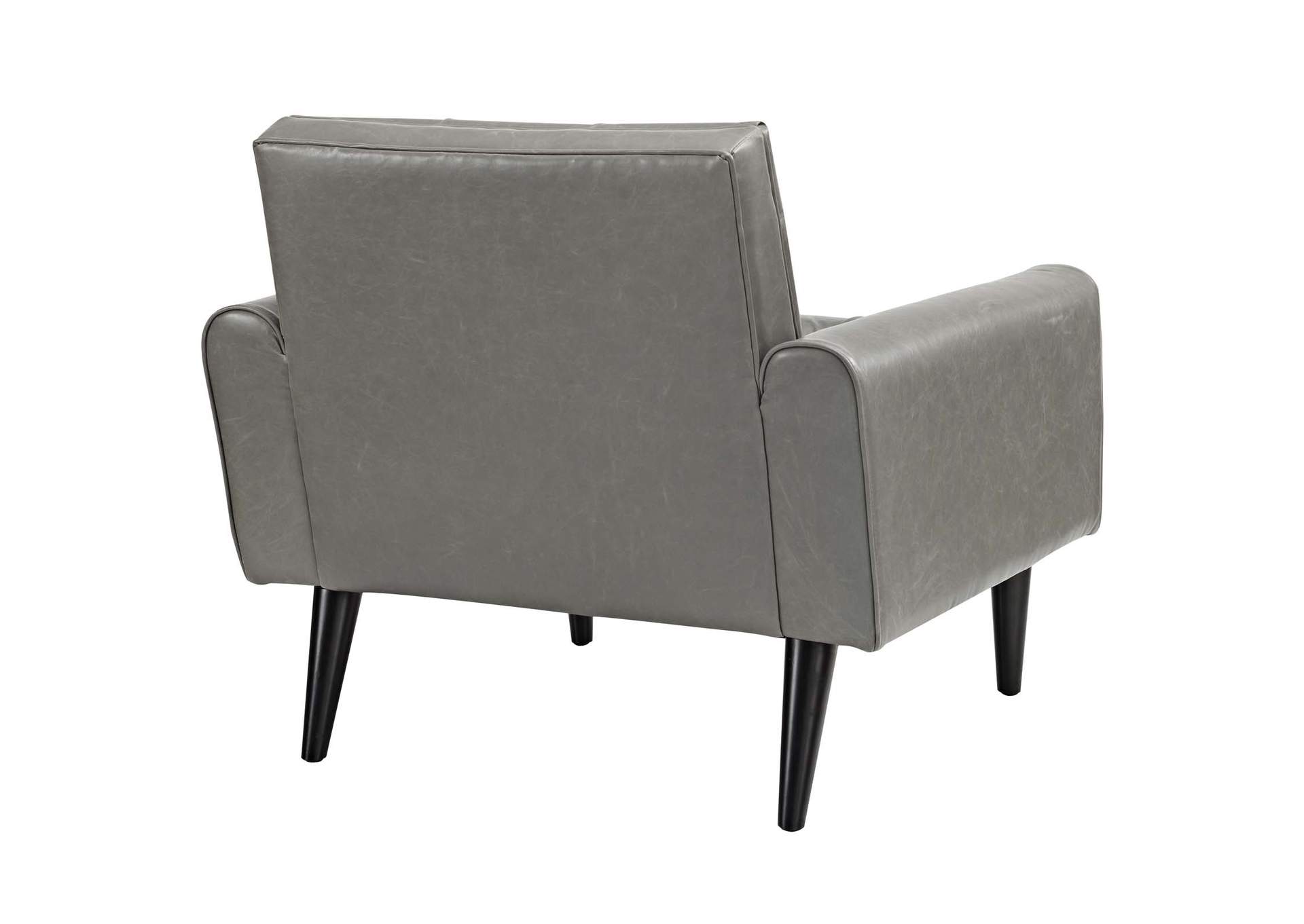 Gray Delve Upholstered Vinyl Accent Chair,Modway