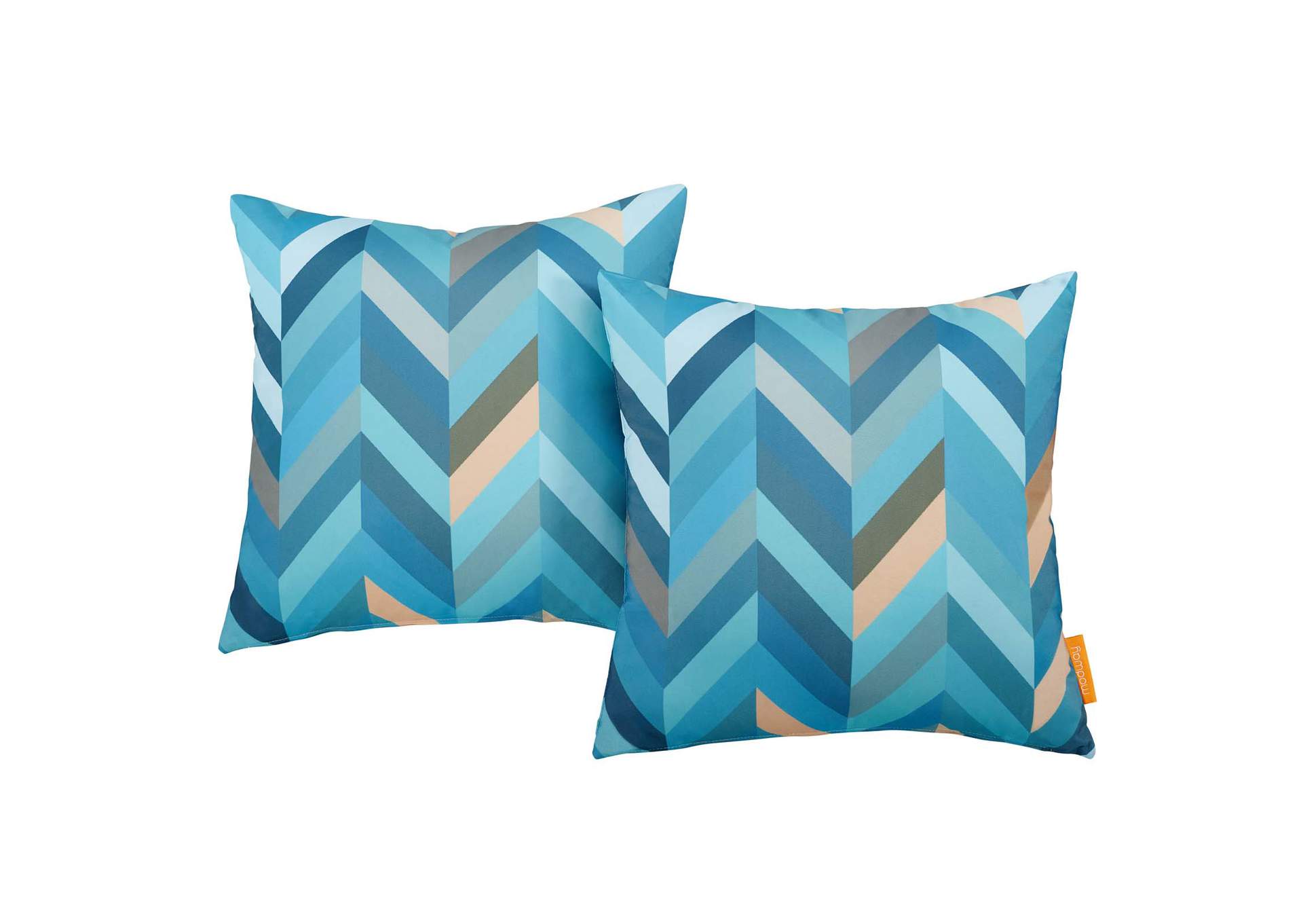 Wave Modway Two Piece Outdoor Patio Pillow Set,Modway