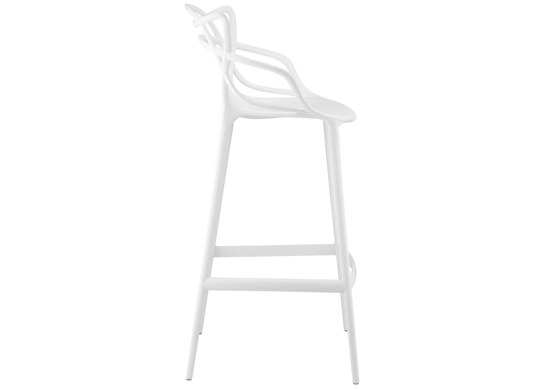 White Entangled Bar Stool [Set of 4],Modway