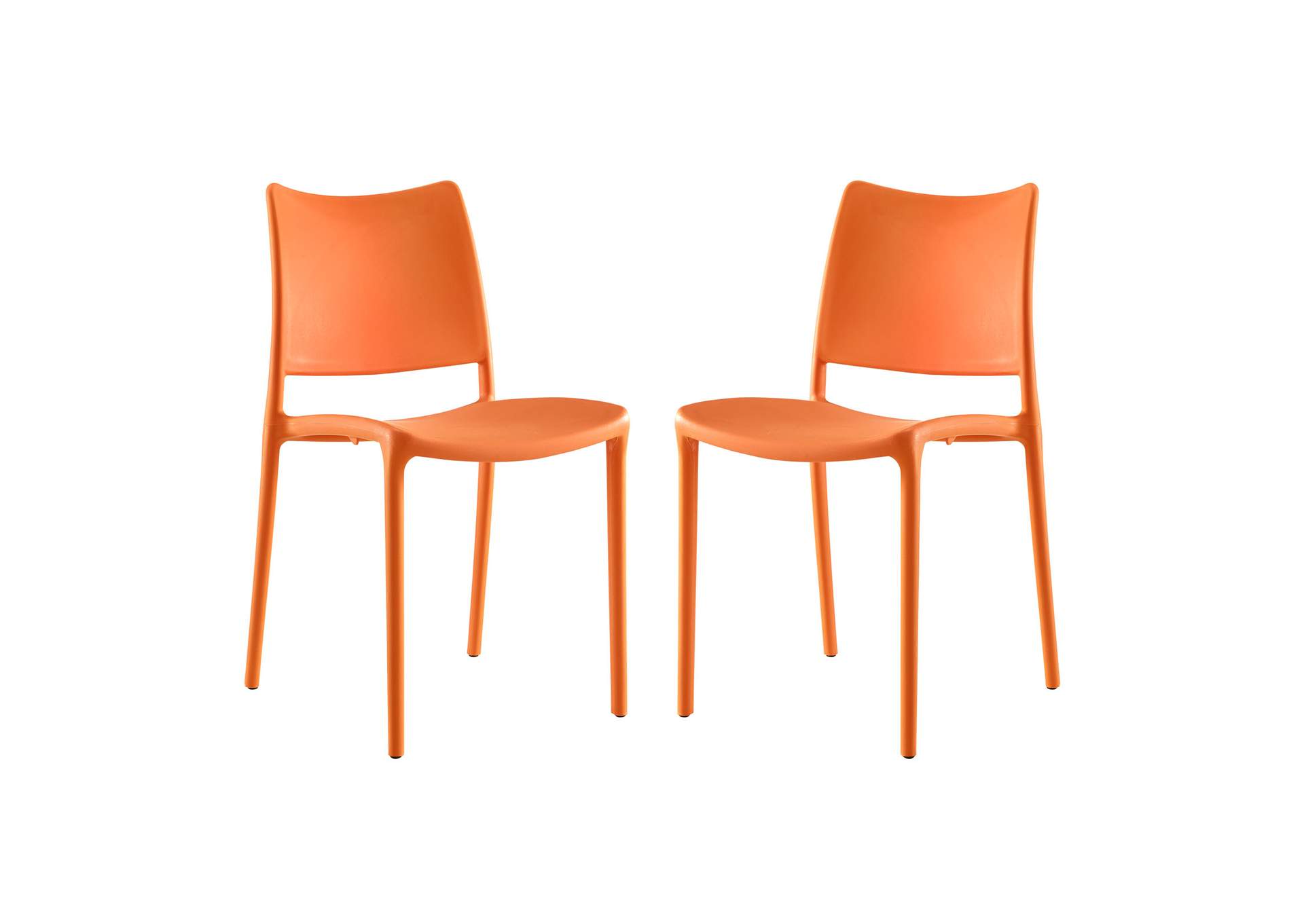 Orange Hipster Dining Side Chair [Set of 2],Modway