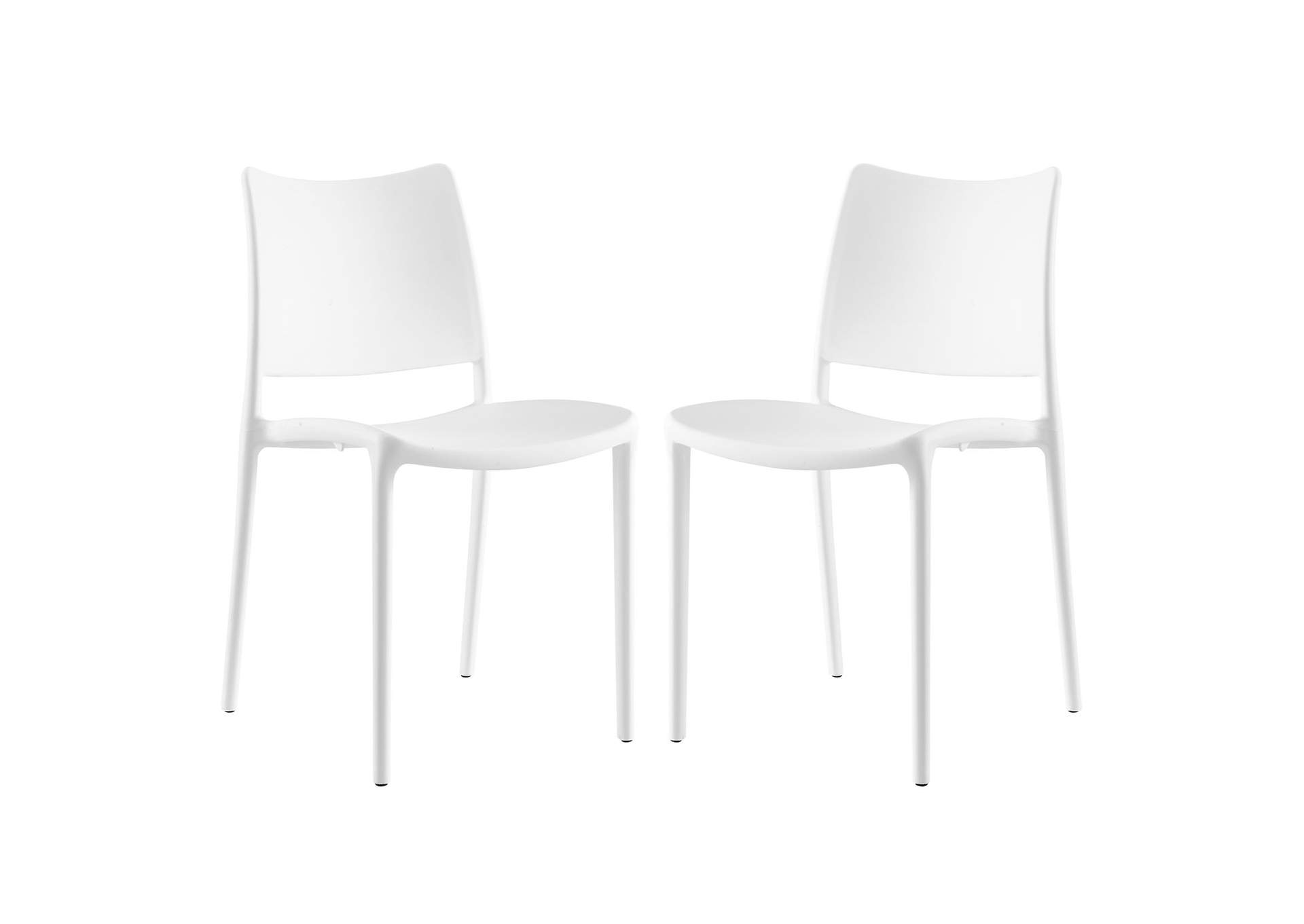 White Hipster Dining Side Chair [Set of 2],Modway