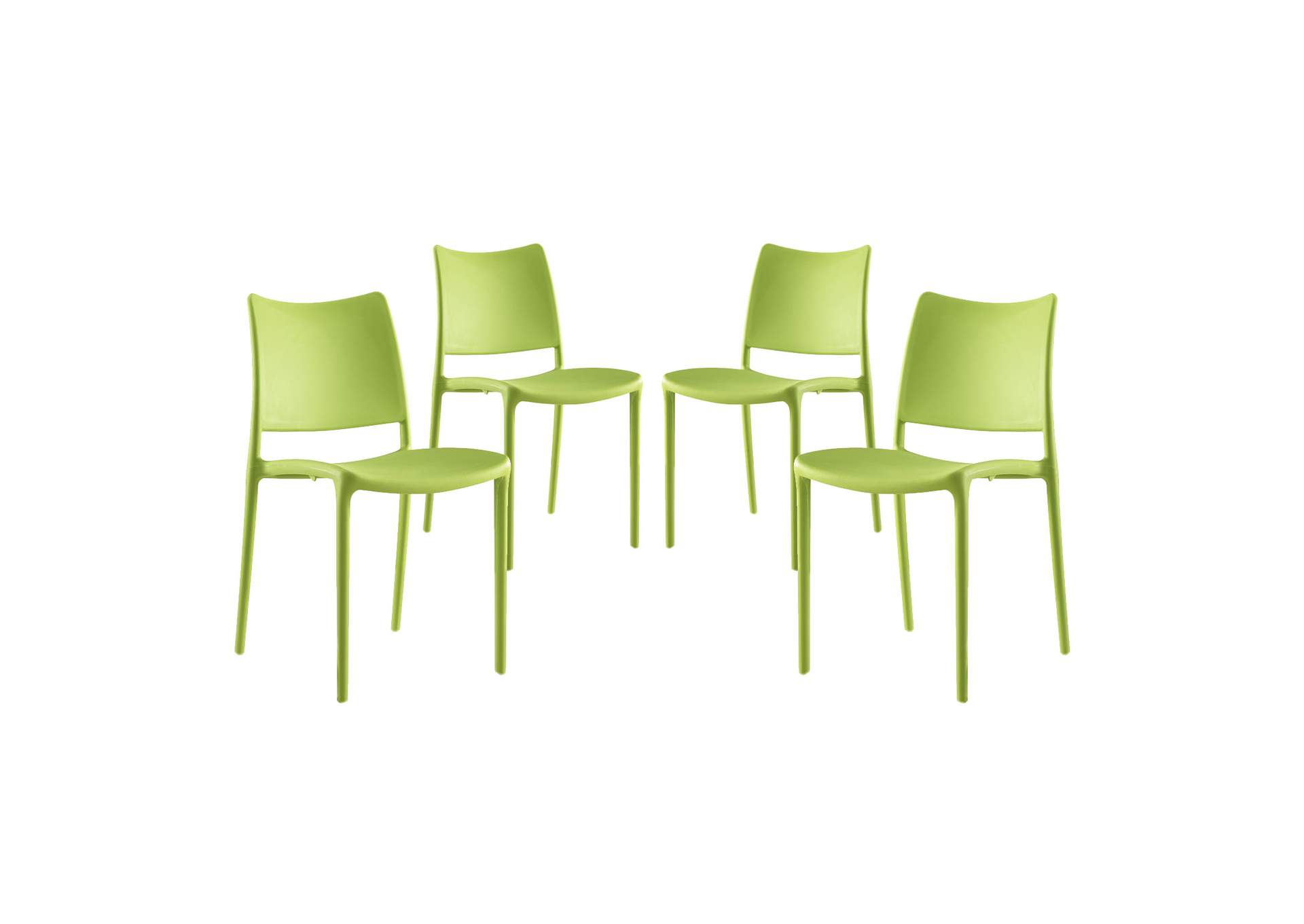 Green Hipster Dining Side Chair [Set of 4],Modway