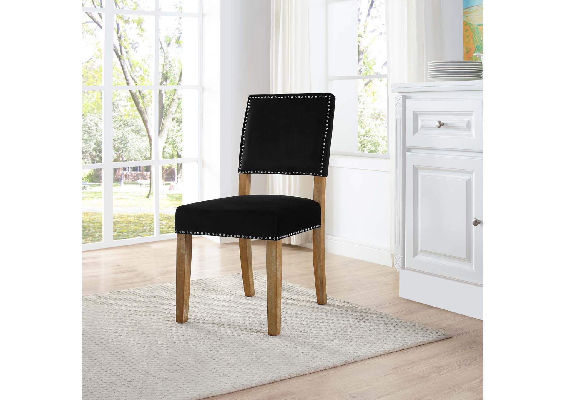 Black Oblige Wood Dining Chair,Modway