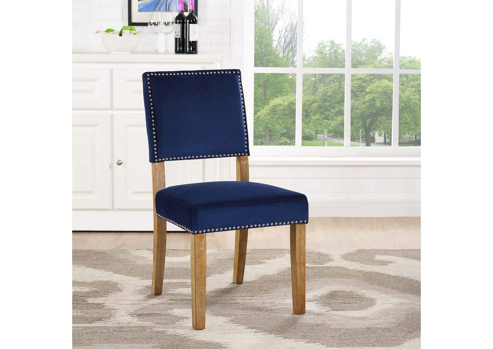 Navy Oblige Wood Dining Chair,Modway