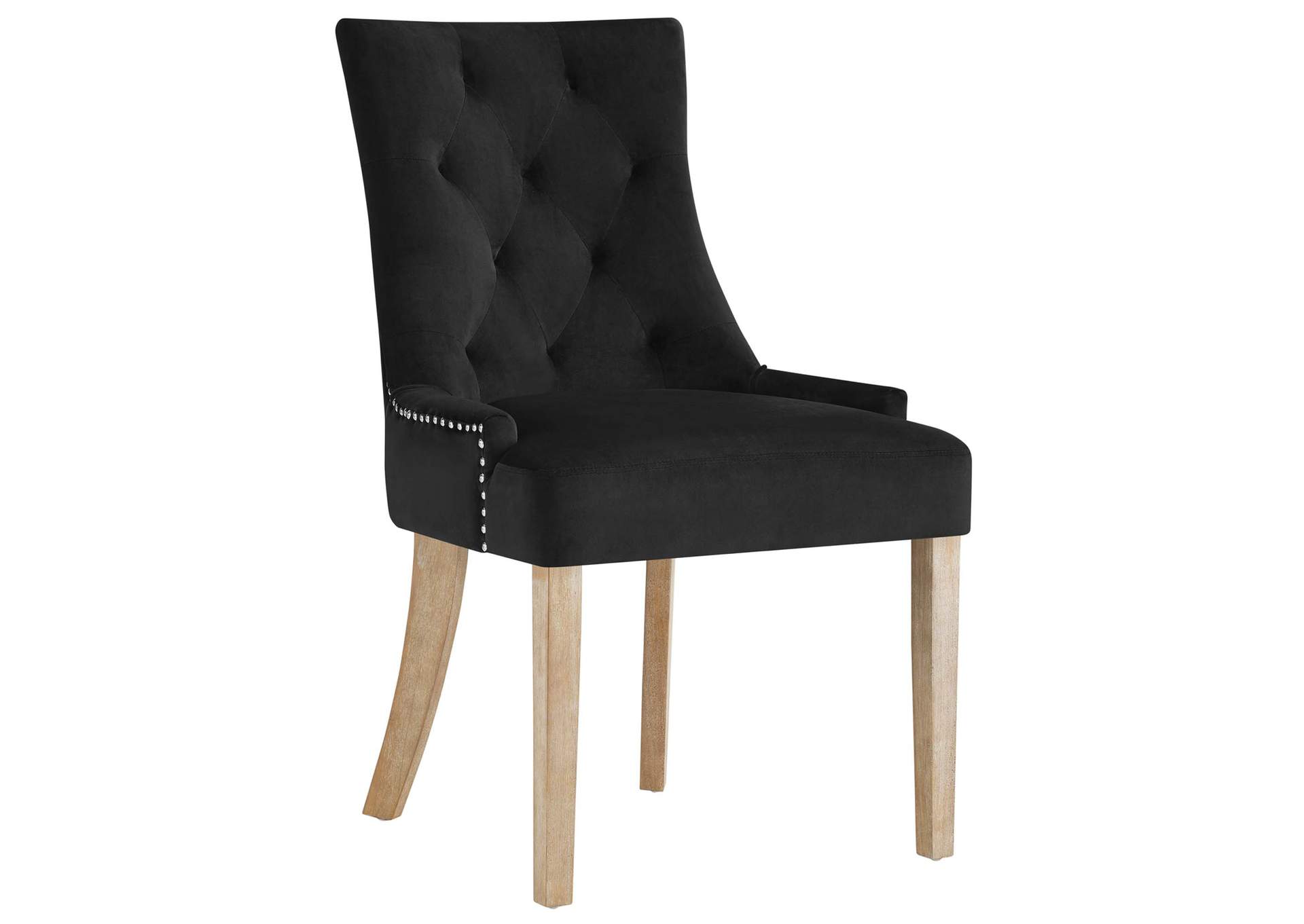 Black Pose Performance Velvet Dining Chair,Modway