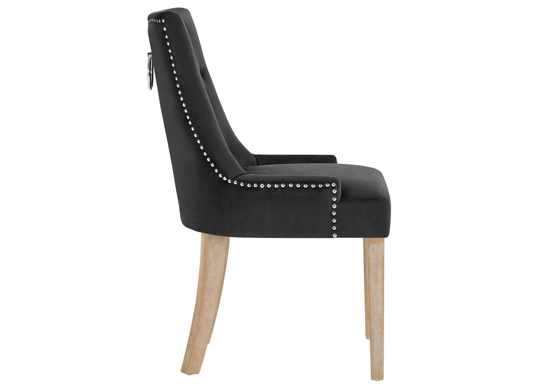 Black Pose Performance Velvet Dining Chair,Modway