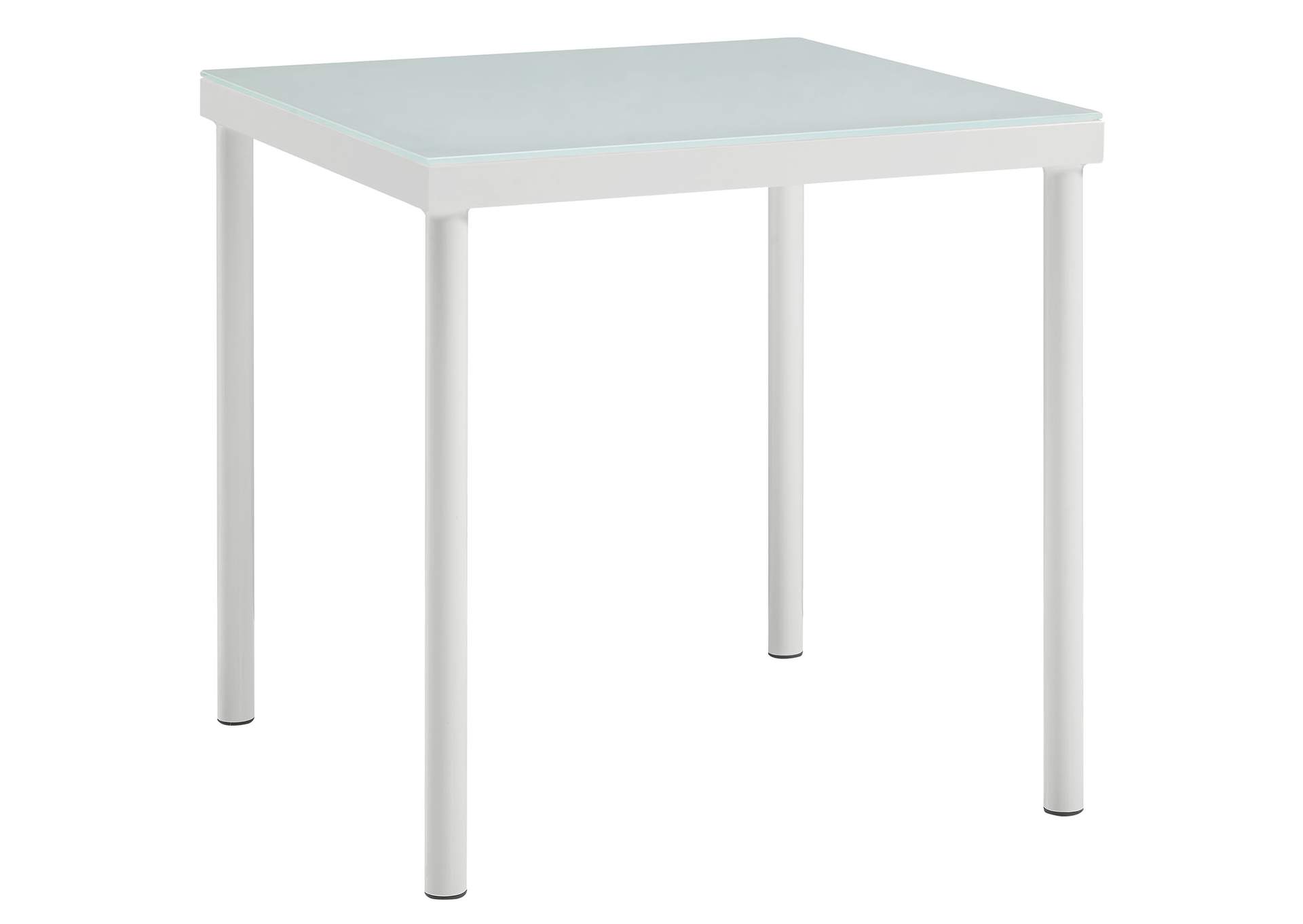 White Harmony Outdoor Patio Aluminum Side Table,Modway