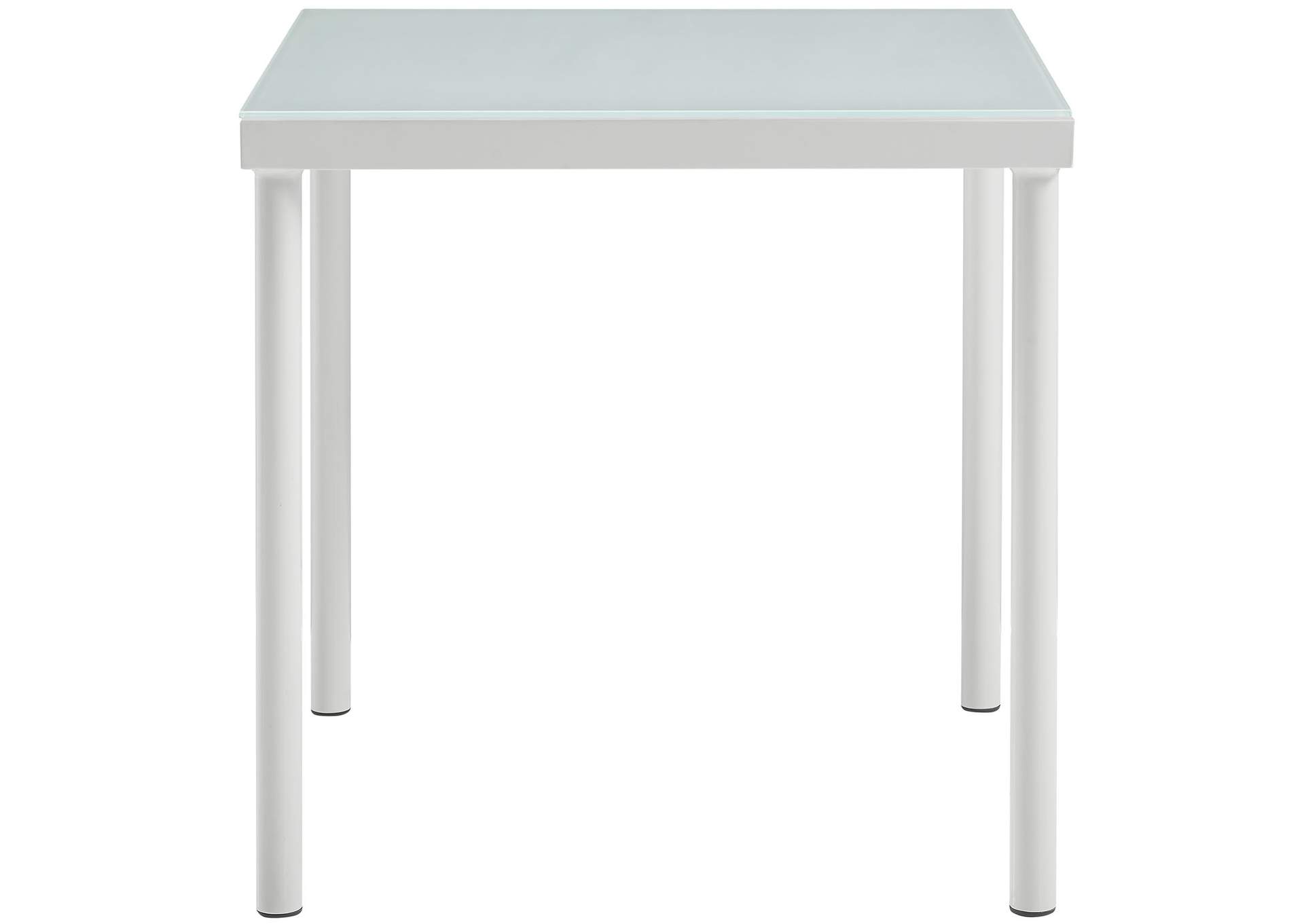 White Harmony Outdoor Patio Aluminum Side Table,Modway