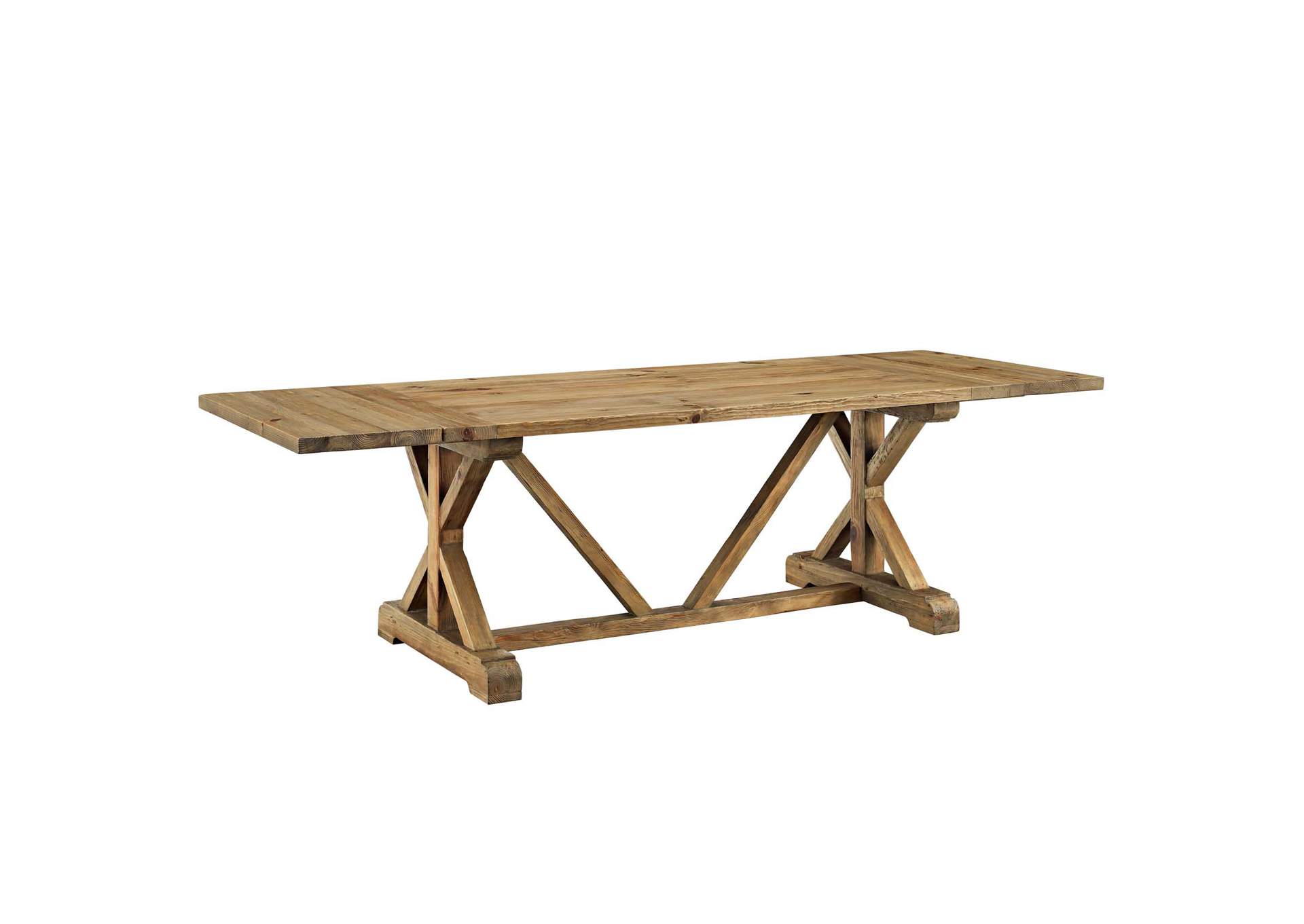 Brown Den Extendable Wood Dining Table,Modway