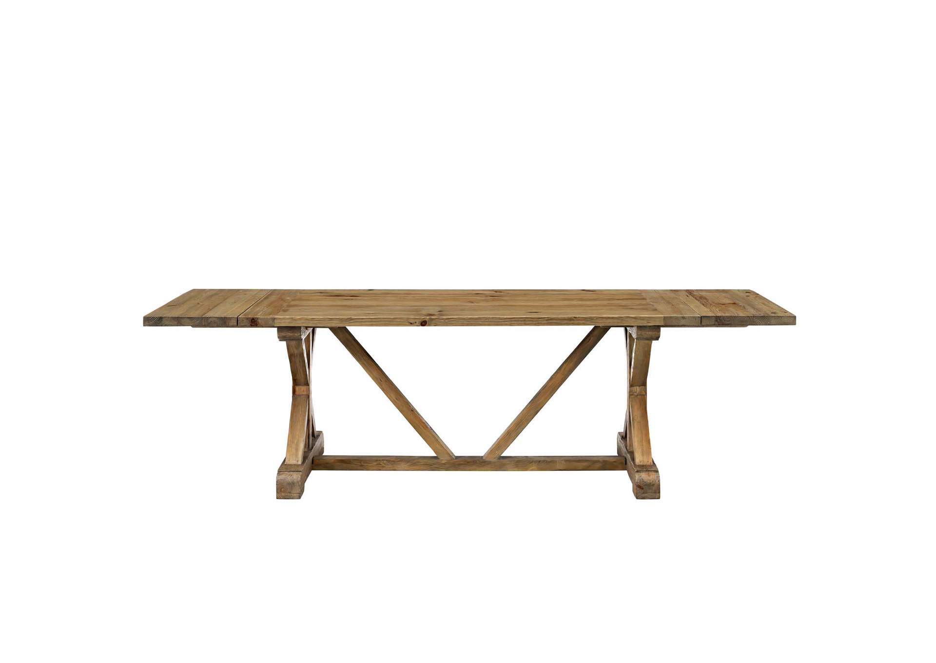 Brown Den Extendable Wood Dining Table,Modway