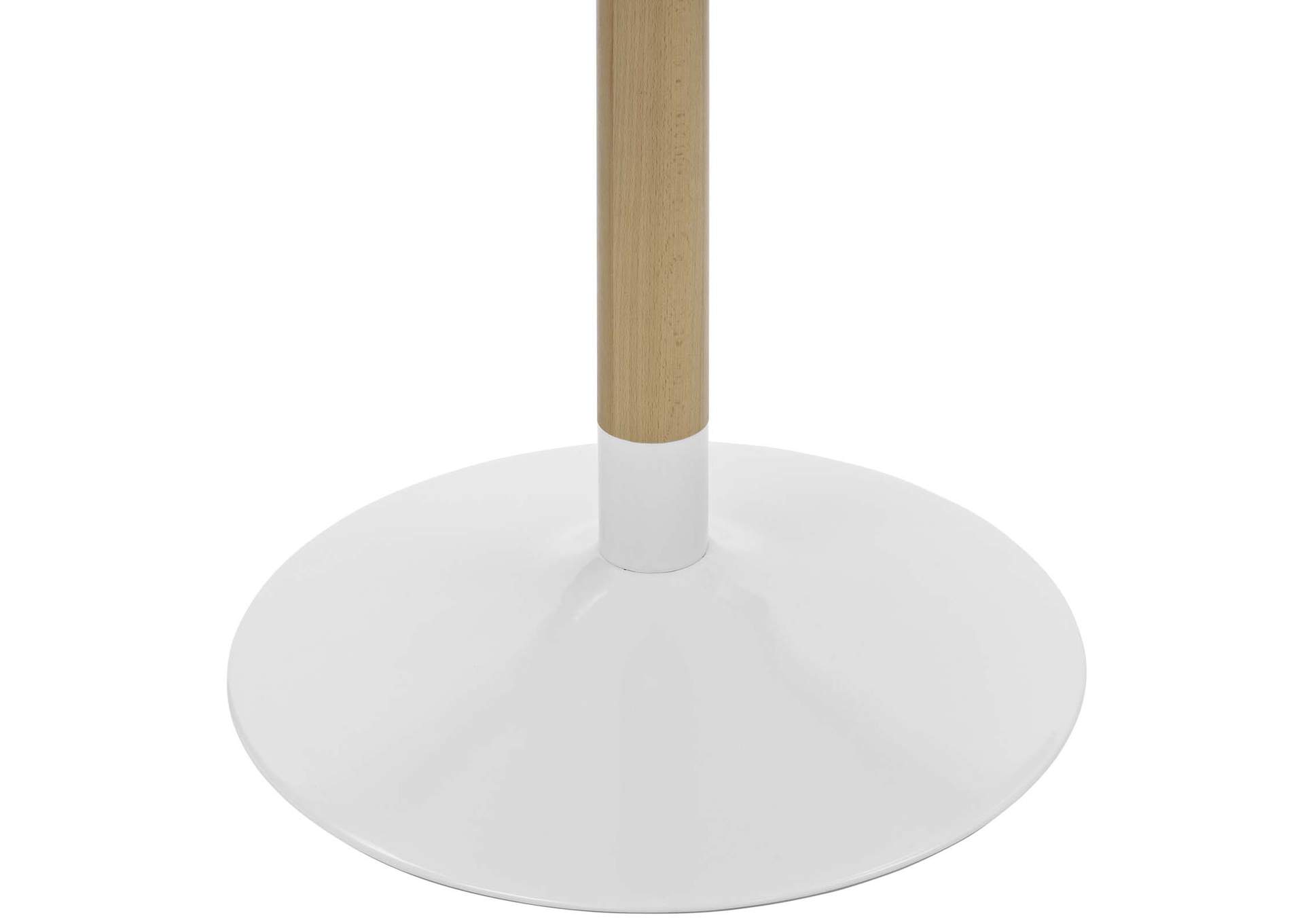 White Whirl Round Dining Table,Modway