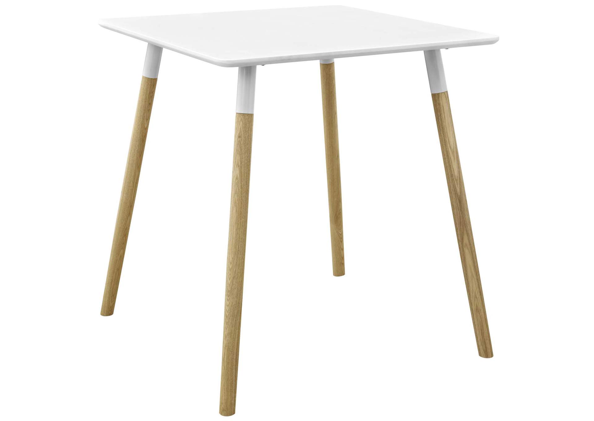 White Continuum 28" Square Dining Table,Modway