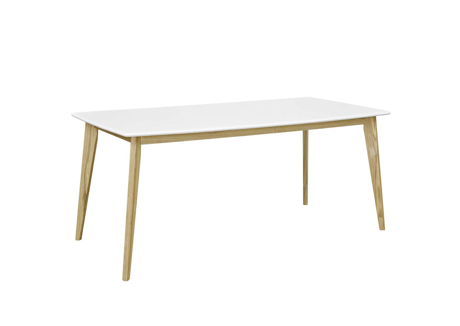 White Stratum 71" Dining Table,Modway