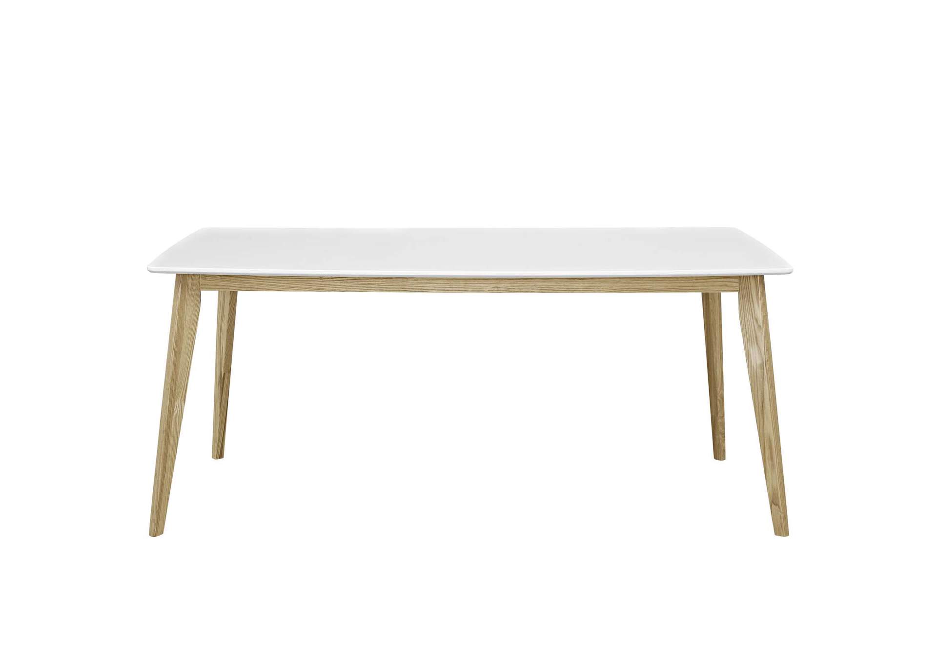 White Stratum 71" Dining Table,Modway