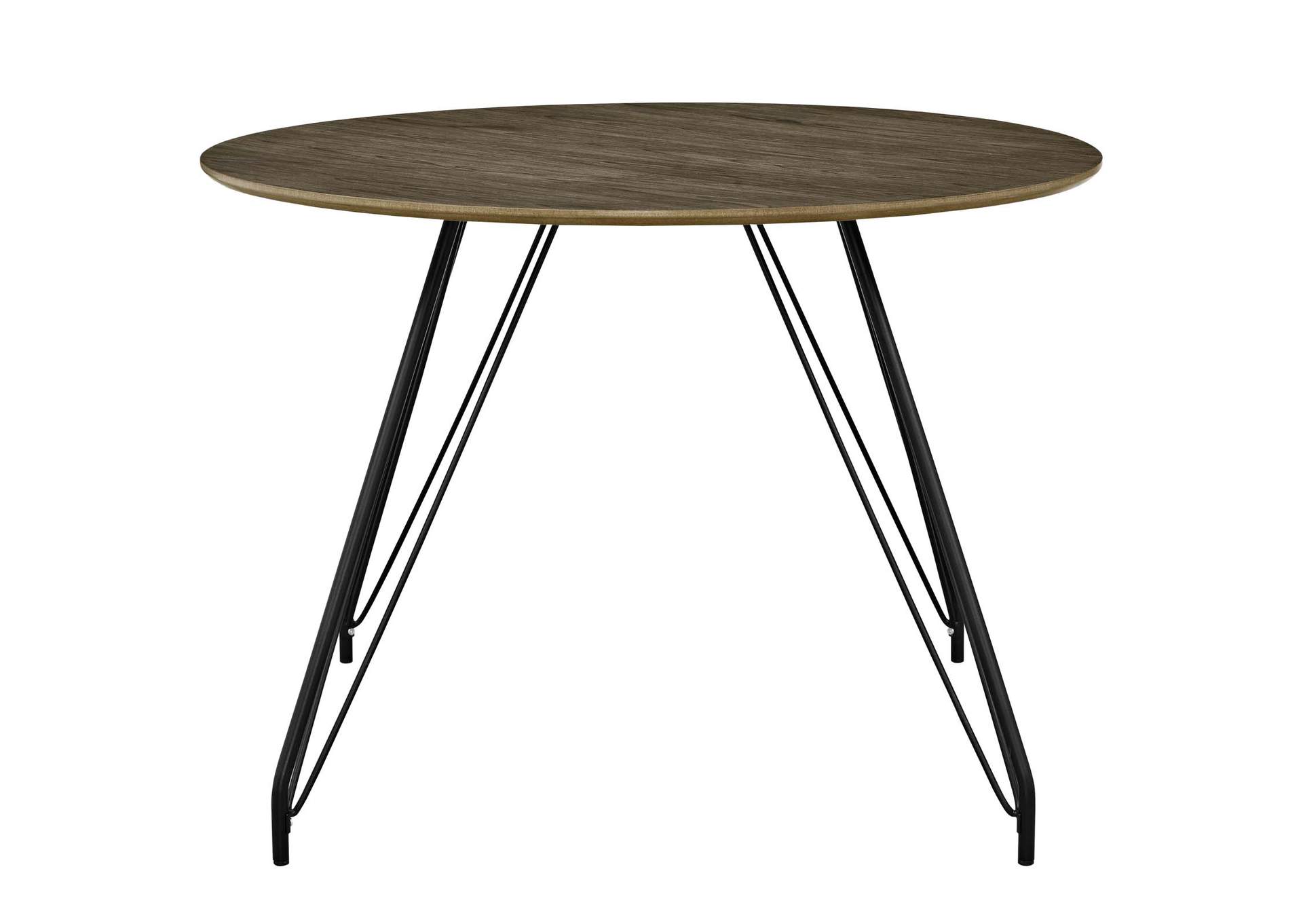 Walnut Satellite Circular Dining Table,Modway