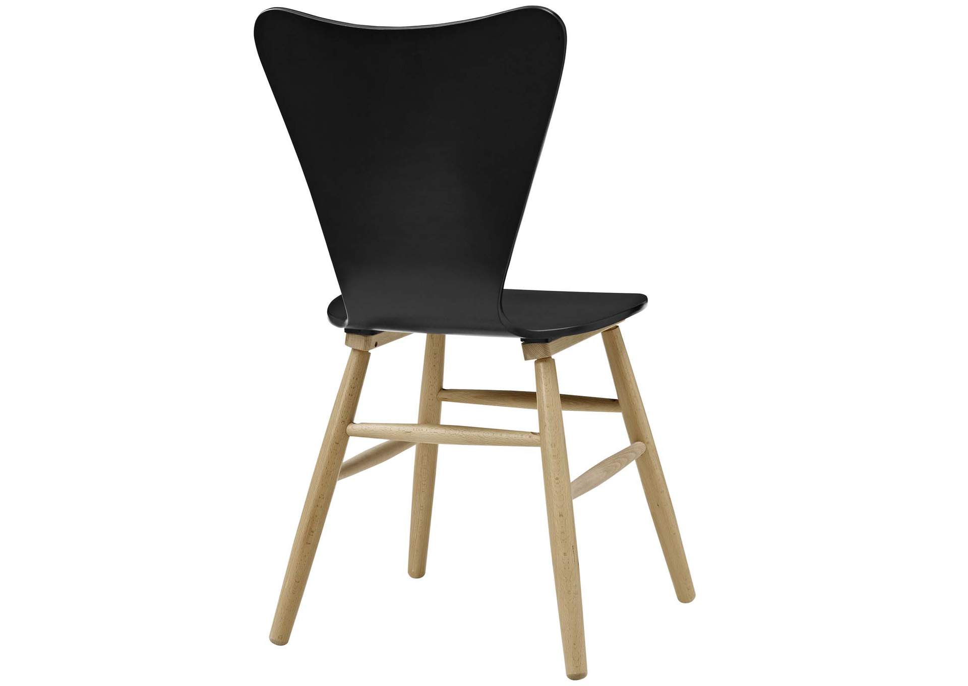 Black Cascade Wood Dining Chair,Modway