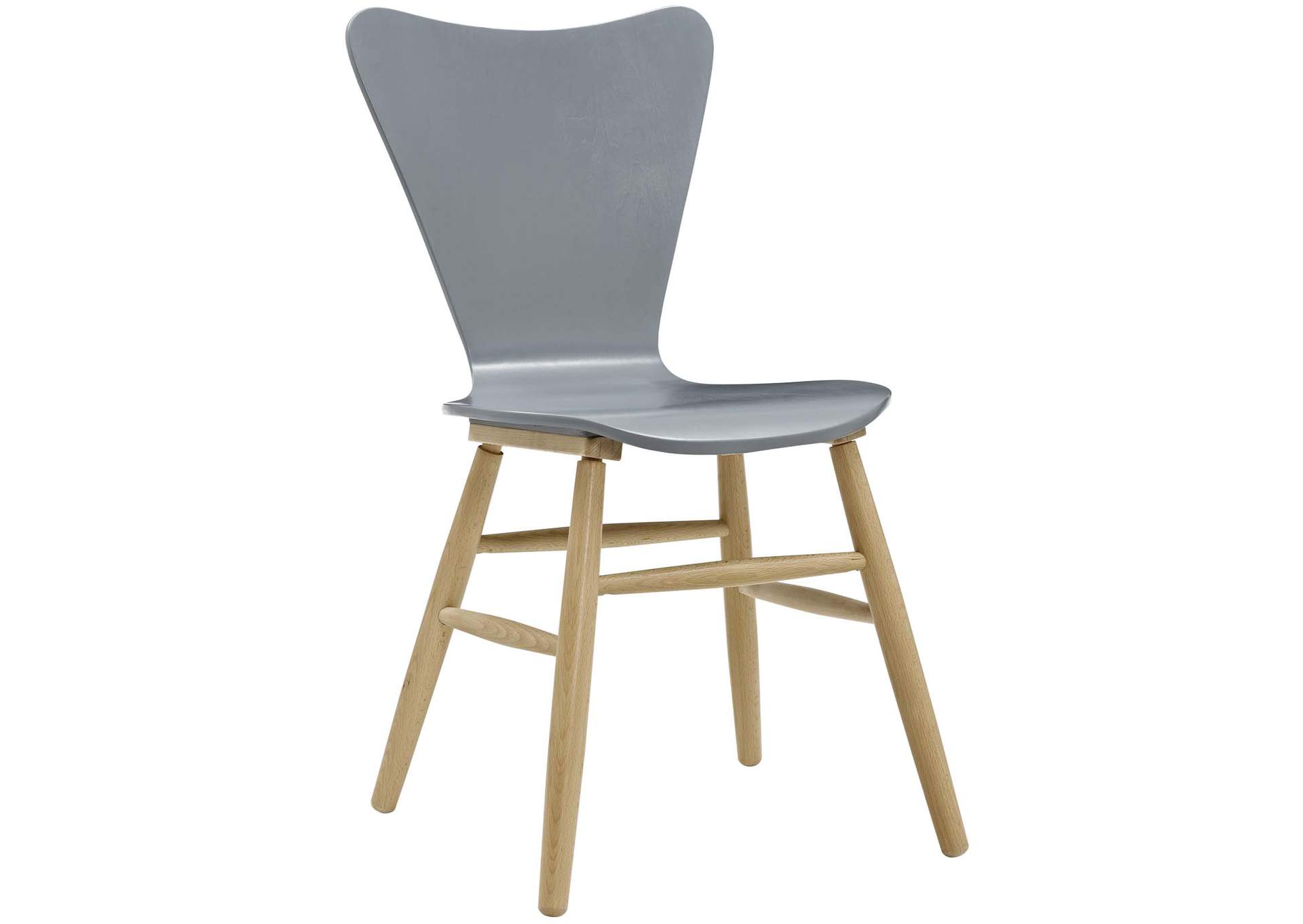 Gray Cascade Wood Dining Chair,Modway