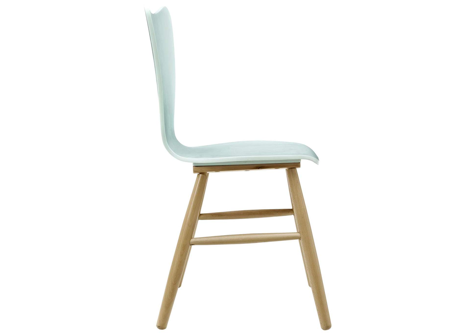 Light Blue Cascade Wood Dining Chair,Modway