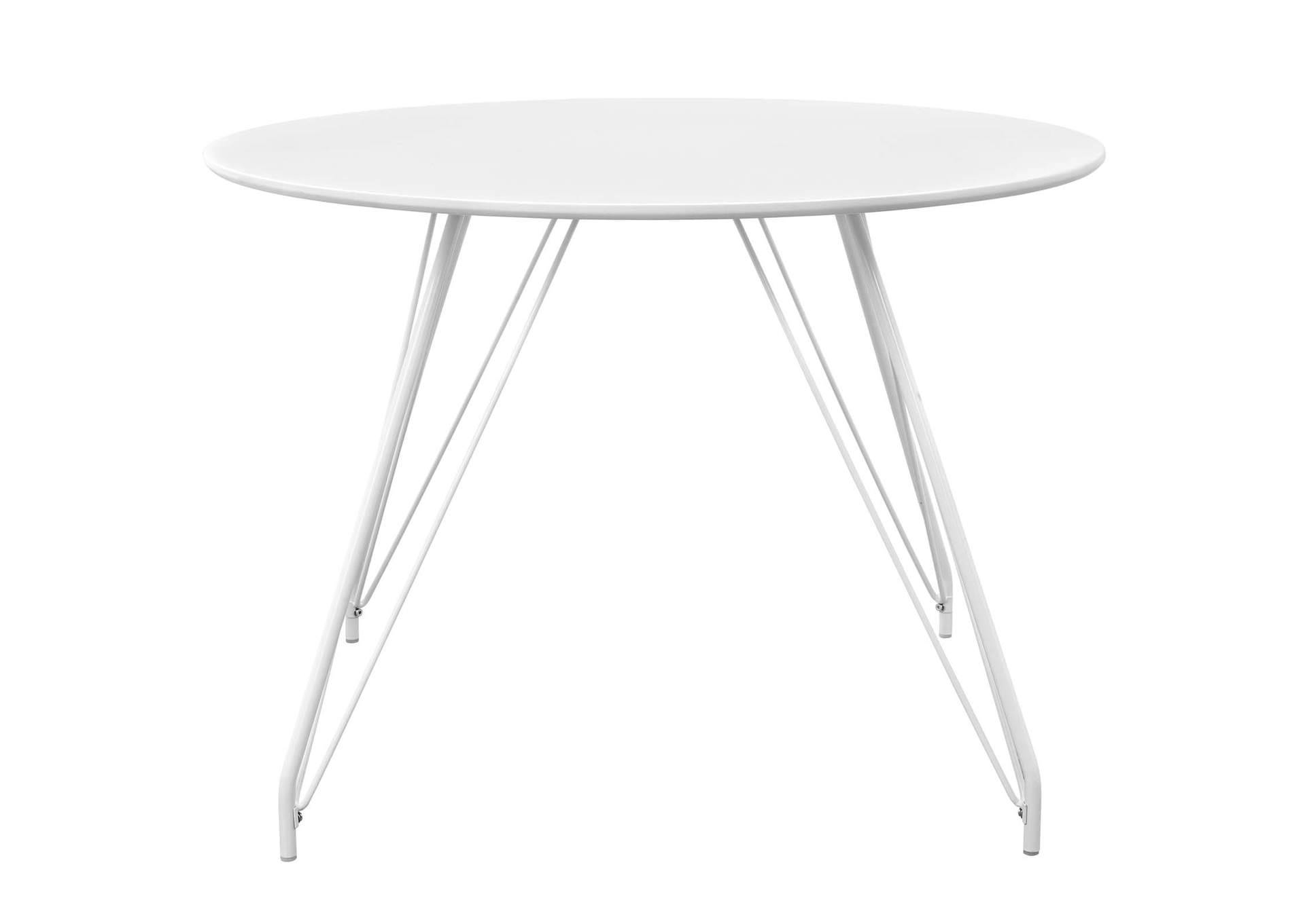 White Satellite Circular Dining Table,Modway