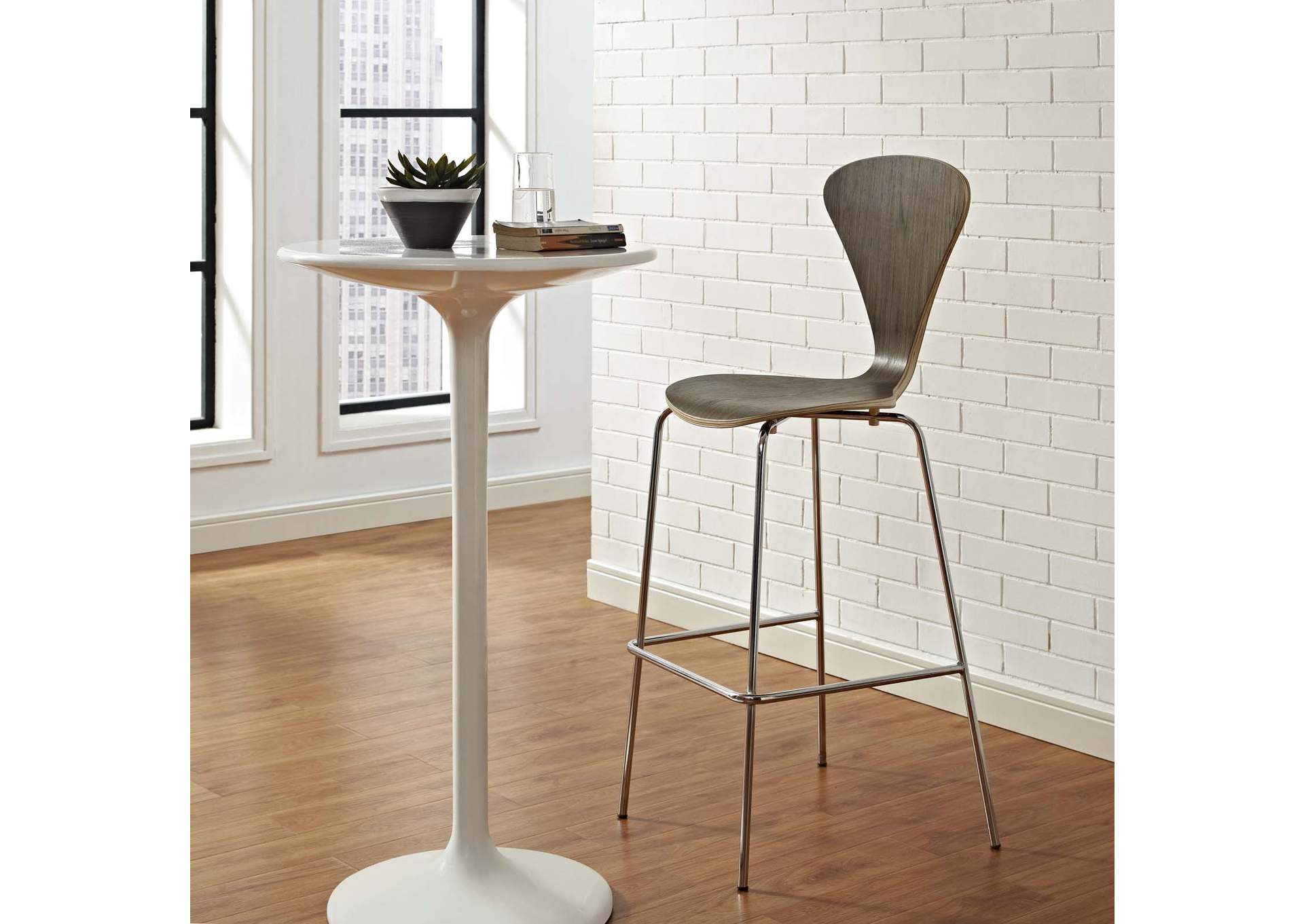 Passage Walnut Dining Bar Stool,Modway