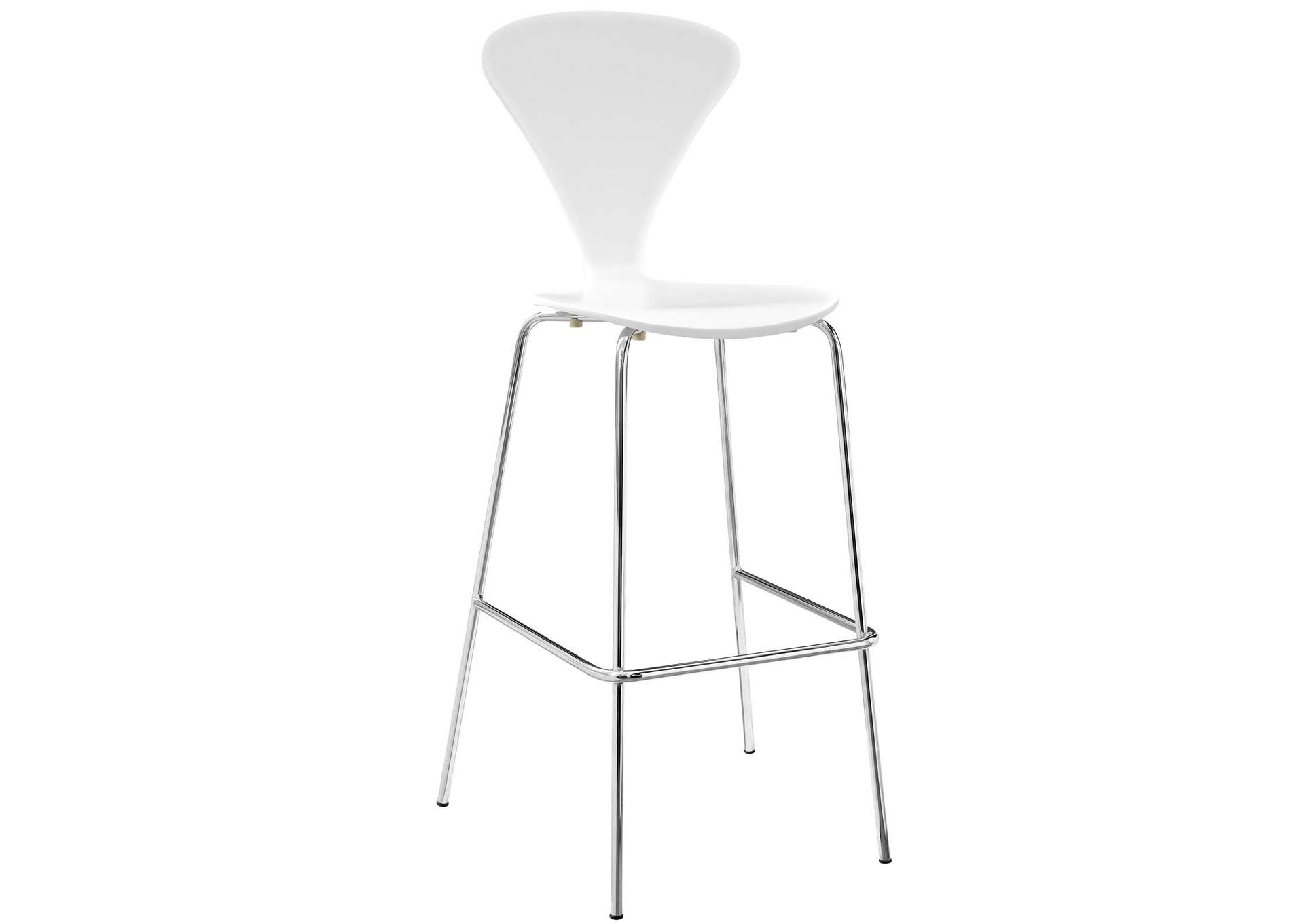 White Passage Dining Bar Stool,Modway