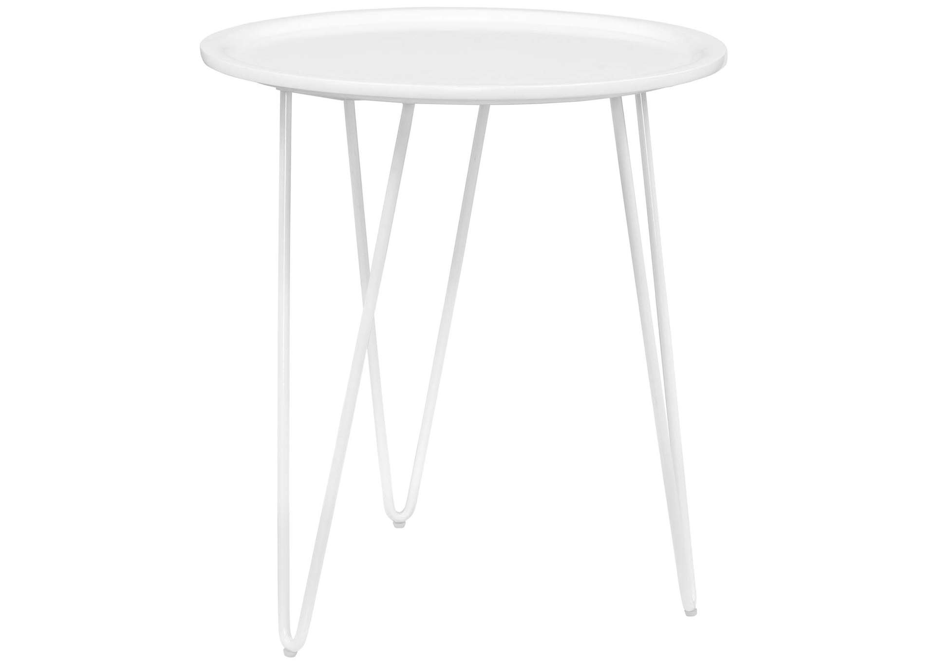 White Digress Side Table,Modway