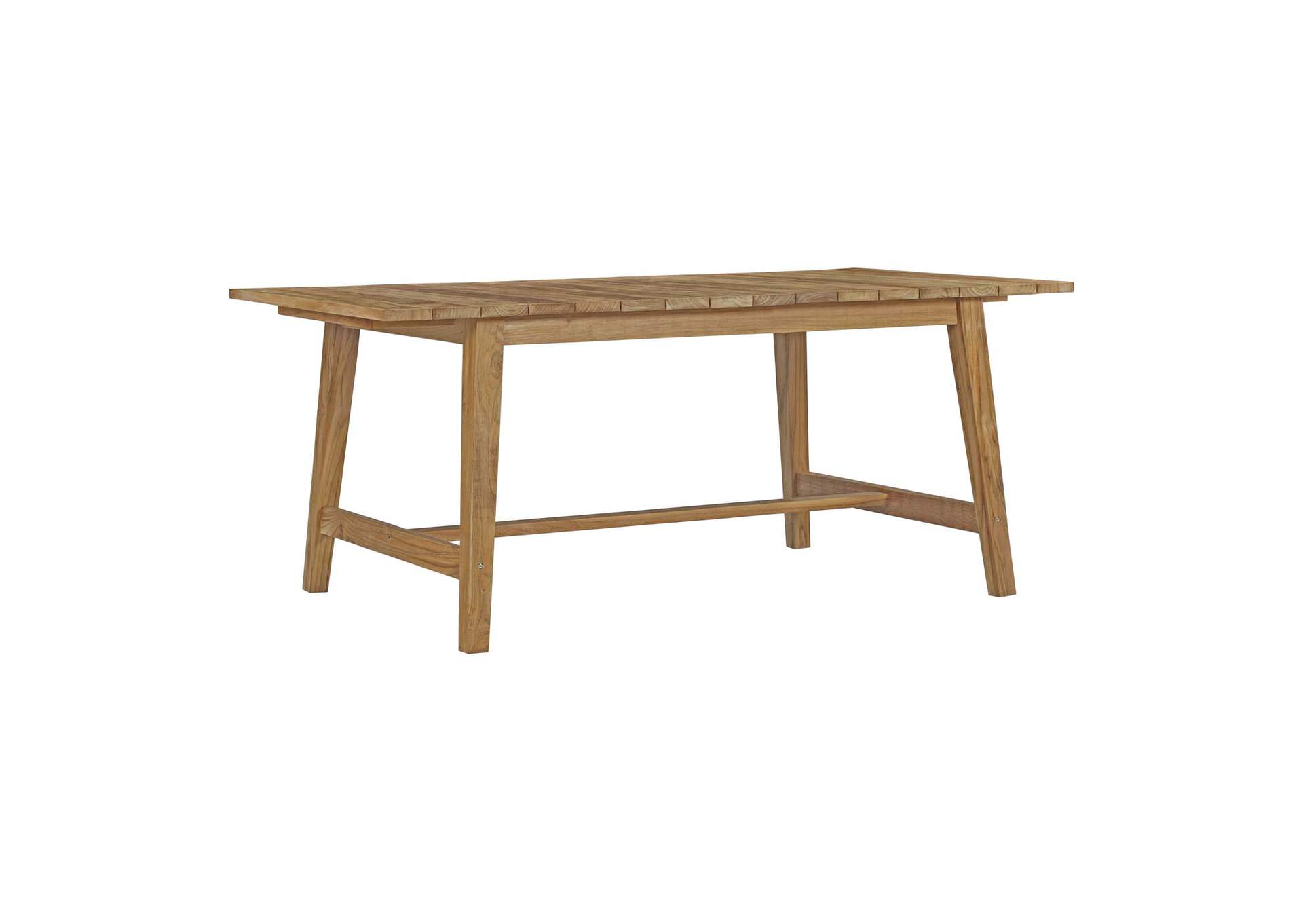 Natural Dorset Outdoor Patio Teak Dining Table,Modway