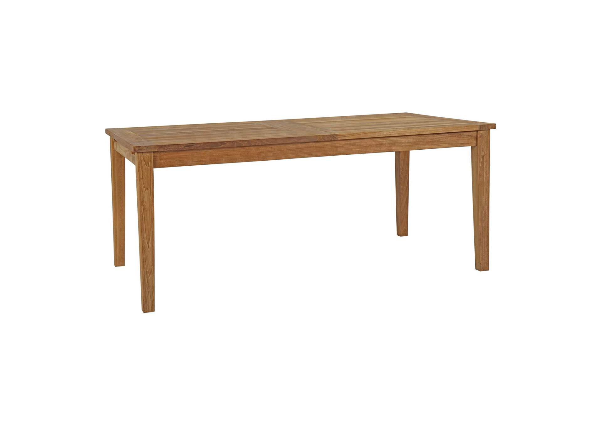 Natural Marina Extendable Outdoor Patio Teak Dining Table,Modway