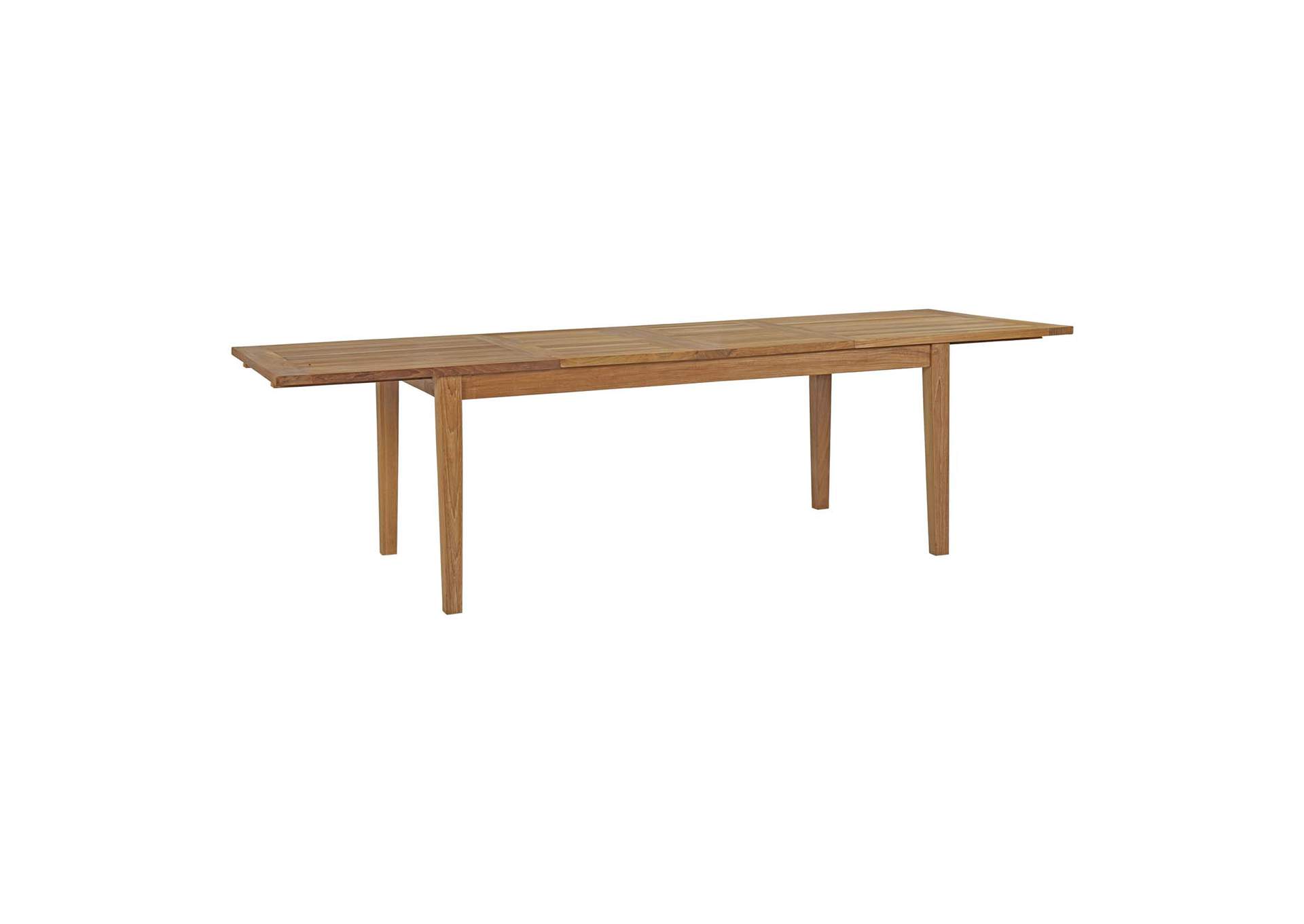 Natural Marina Extendable Outdoor Patio Teak Dining Table,Modway