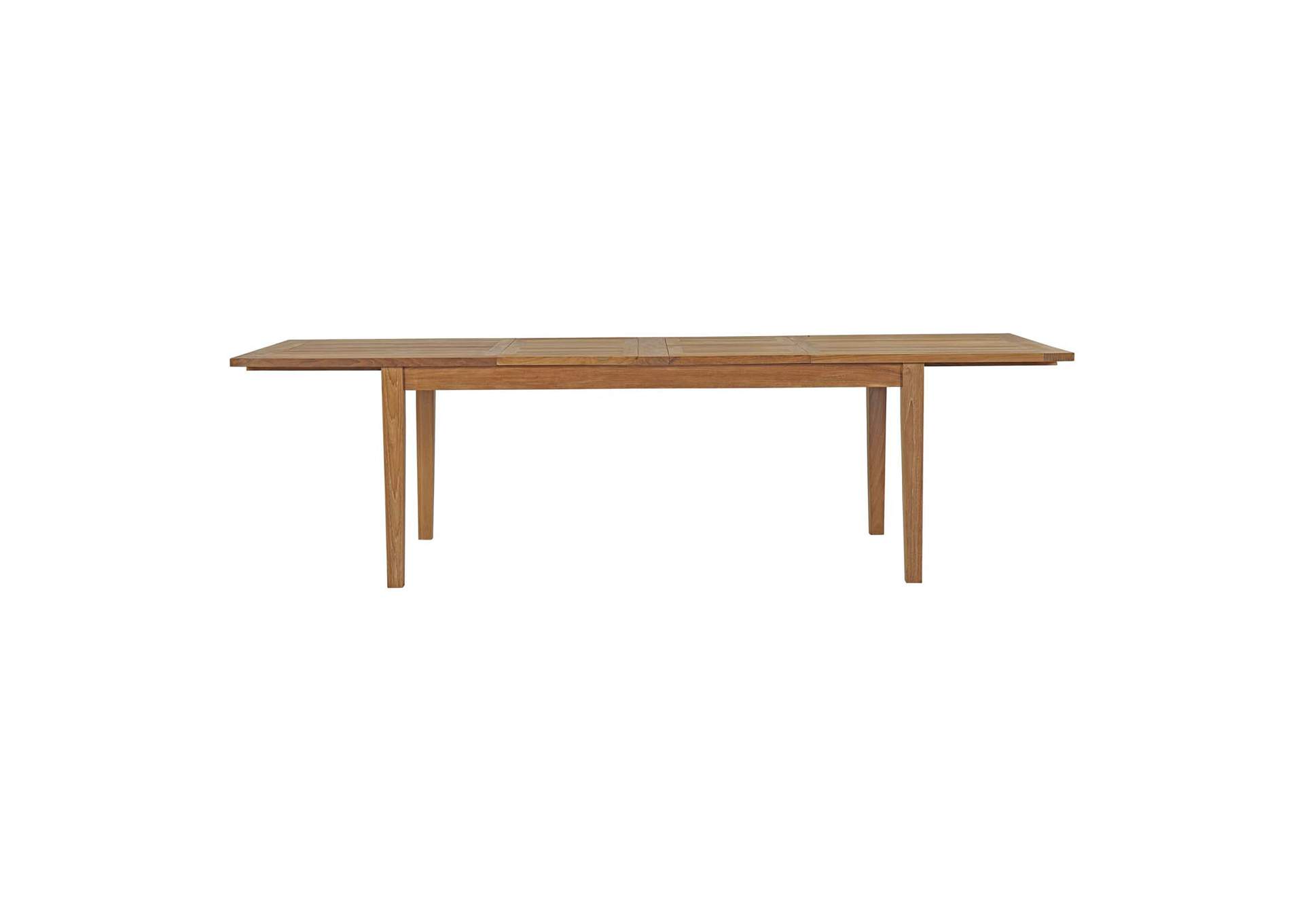 Natural Marina Extendable Outdoor Patio Teak Dining Table,Modway