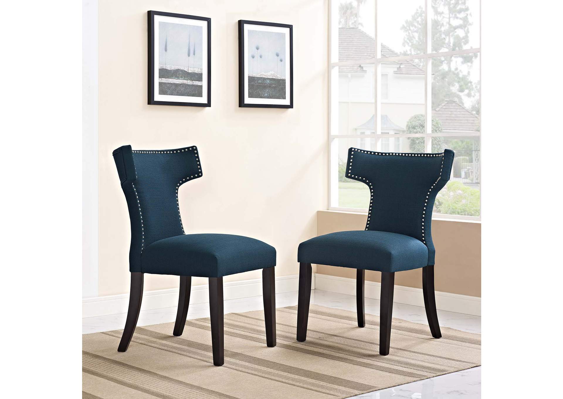 Azure Curve Dining Side Chair Fabric [Set of 2],Modway