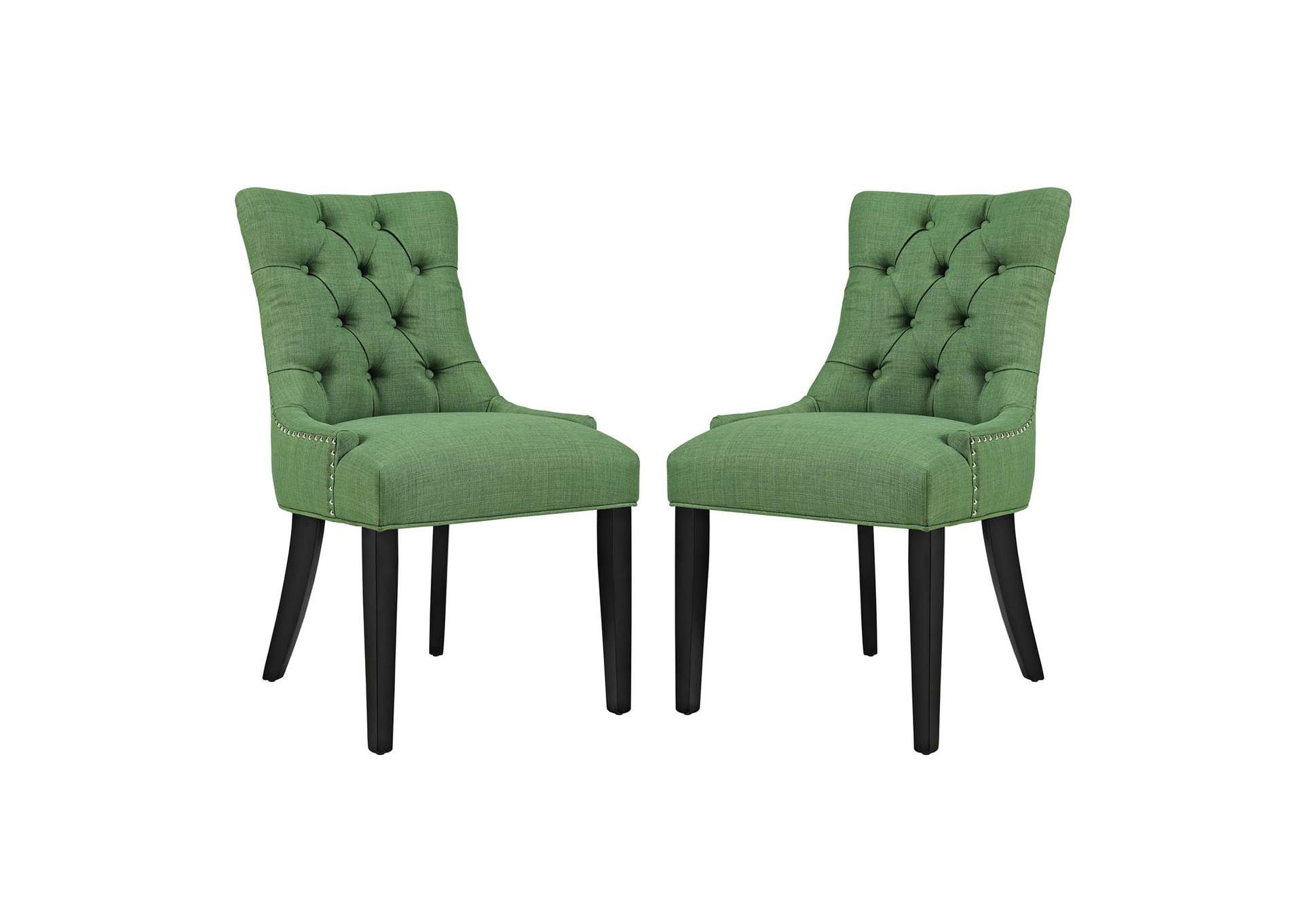 Green Regent Dining Side Chair Fabric [Set of 2],Modway