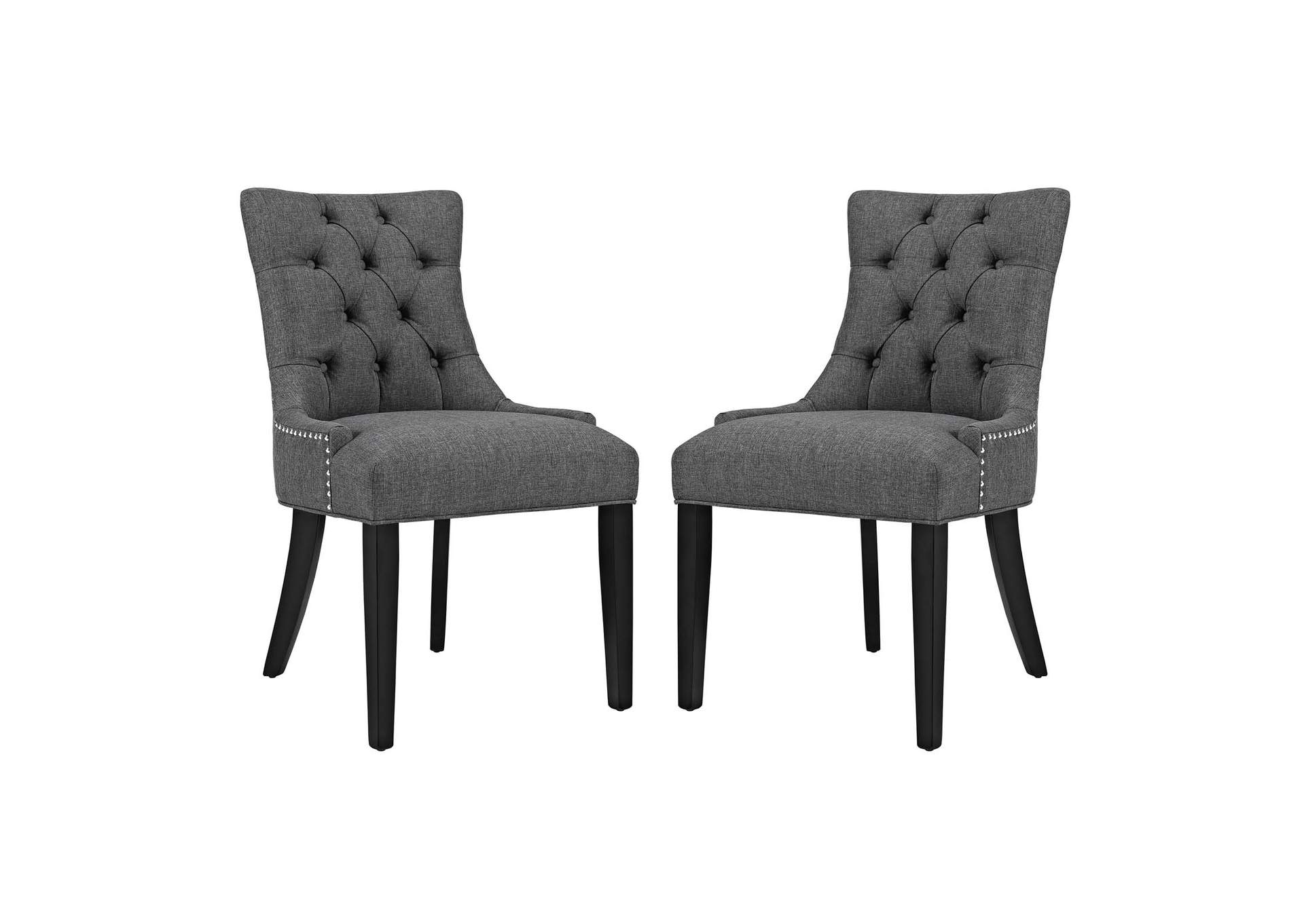 Gray Regent Dining Side Chair Fabric [Set of 2],Modway