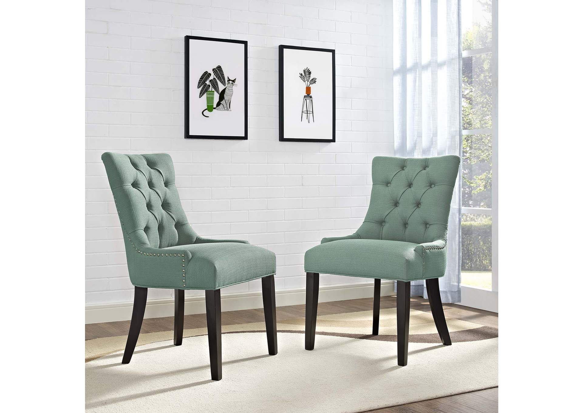 Laguna Regent Dining Side Chair Fabric [Set of 2],Modway