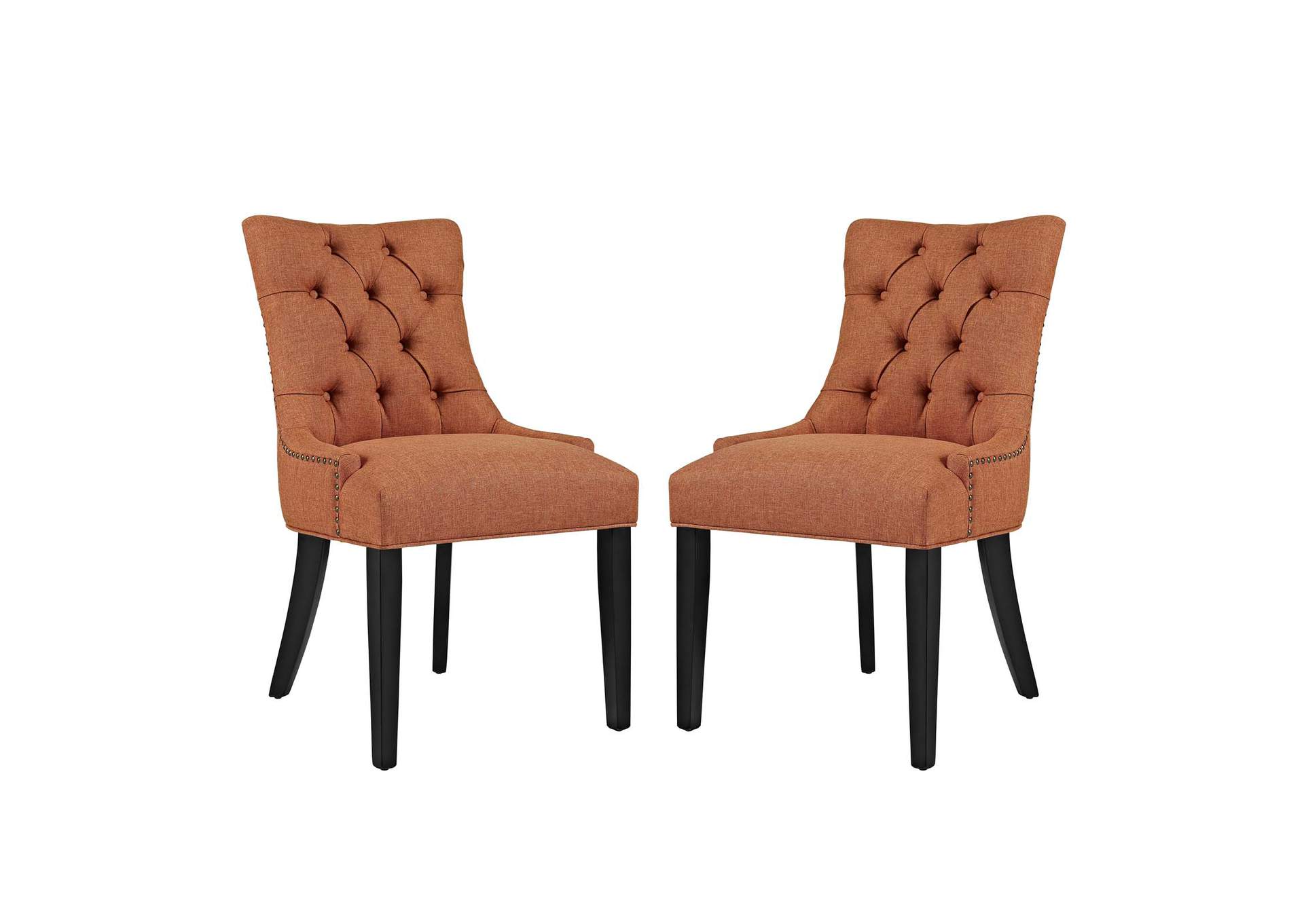 Orange Regent Dining Side Chair Fabric [Set of 2],Modway