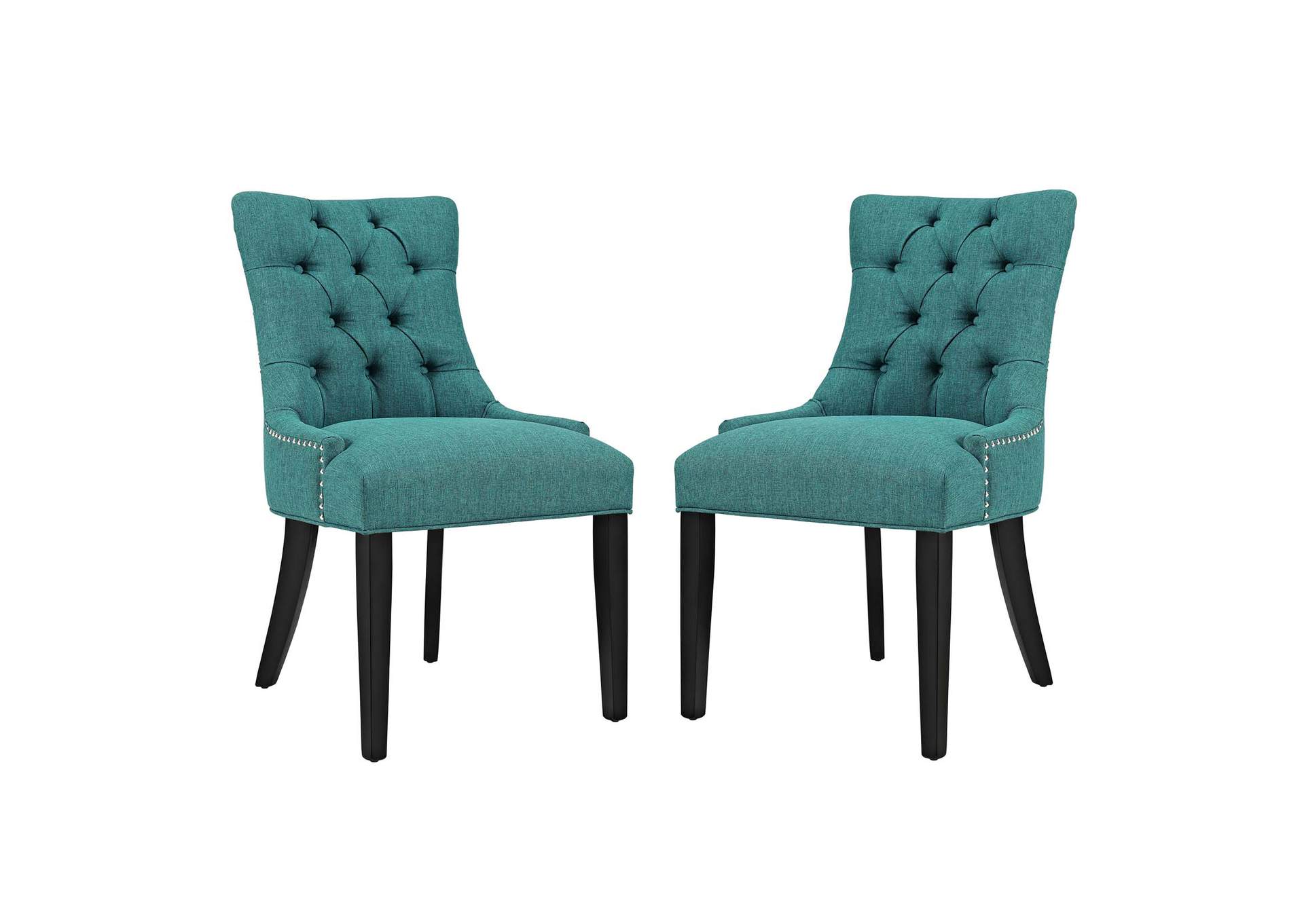 Teal Regent Dining Side Chair Fabric [Set of 2],Modway