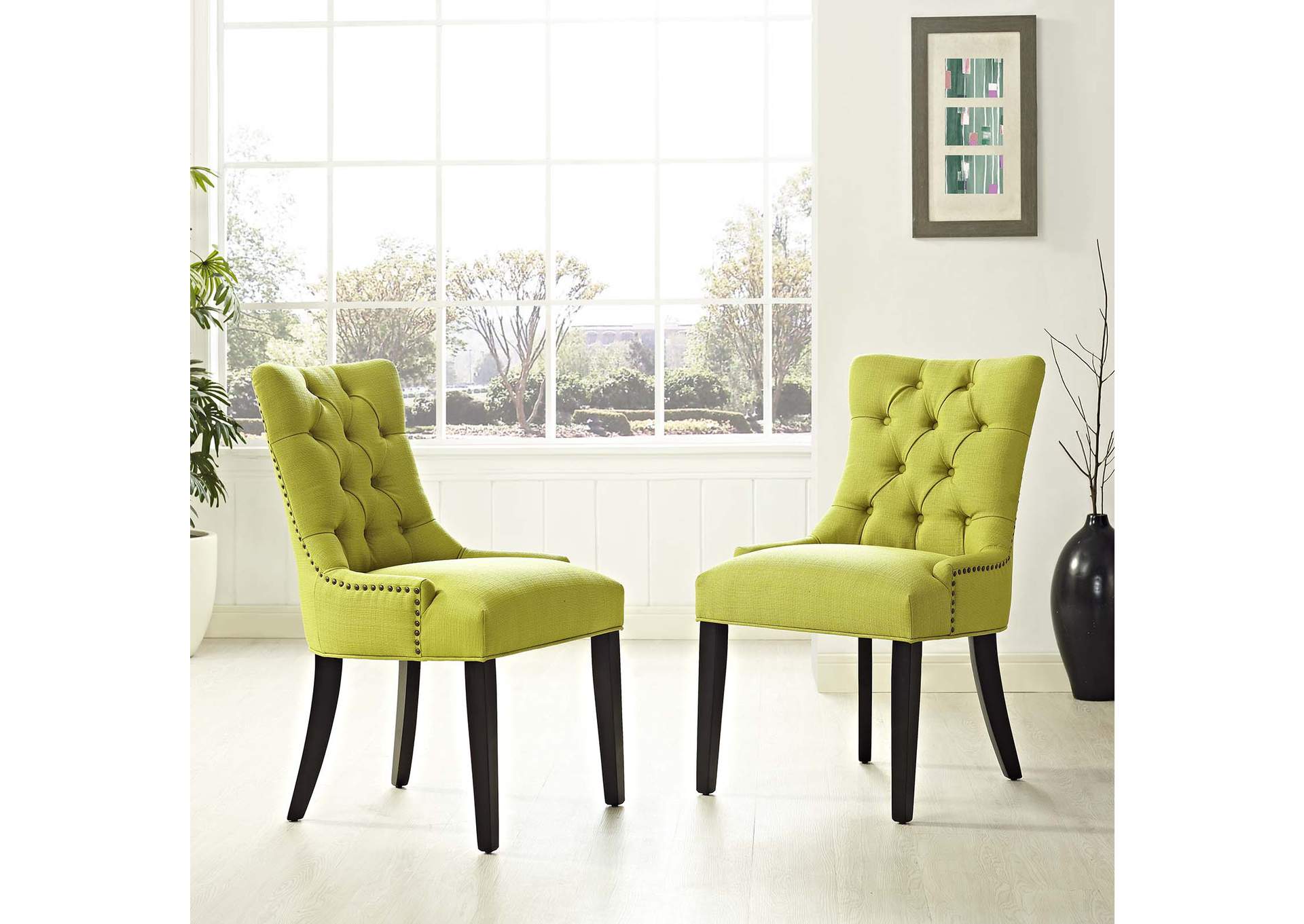 Wheatgrass Regent Dining Side Chair Fabric [Set of 2],Modway