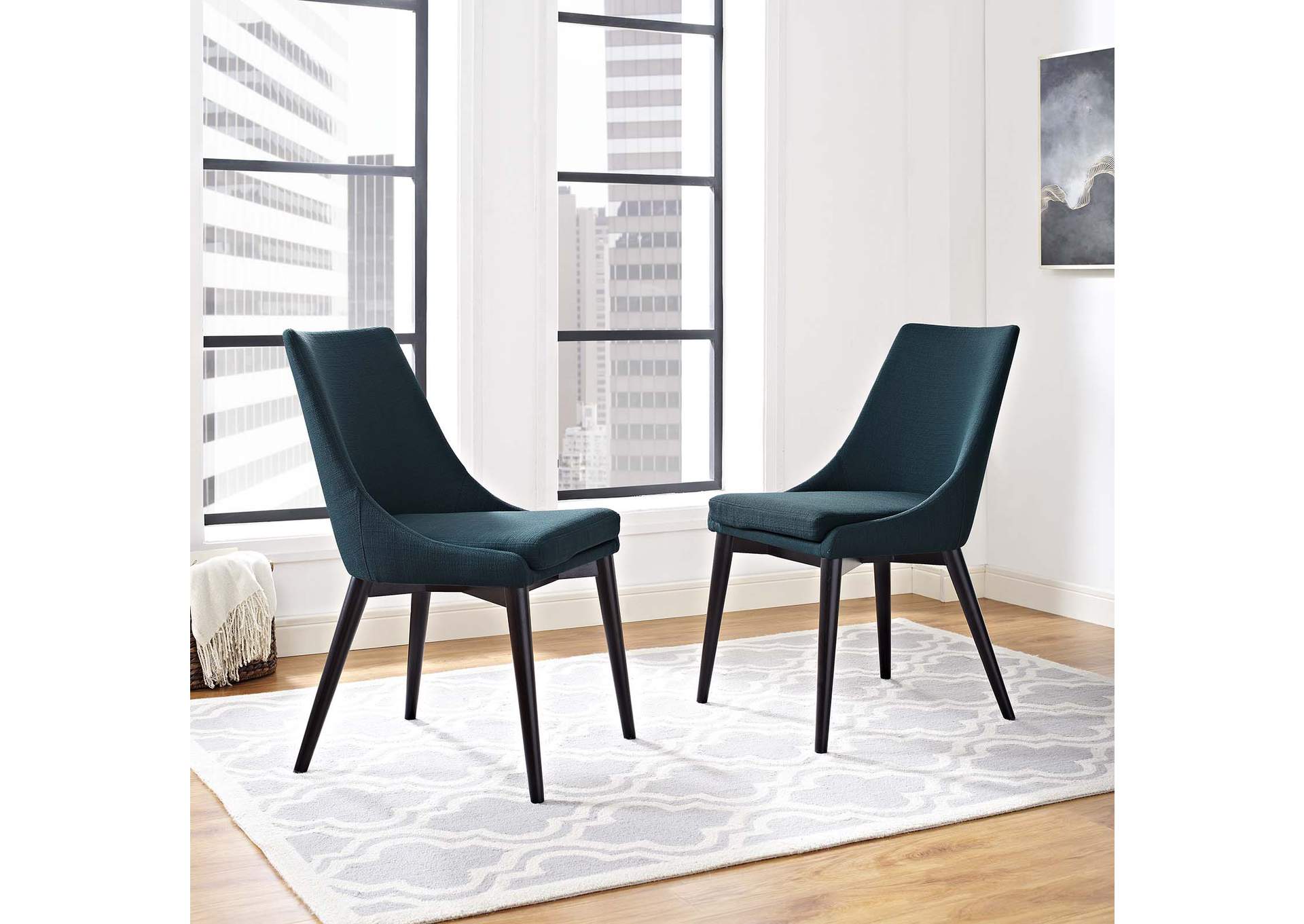 Azure viscount Dining Side Chair Fabric [Set of 2],Modway