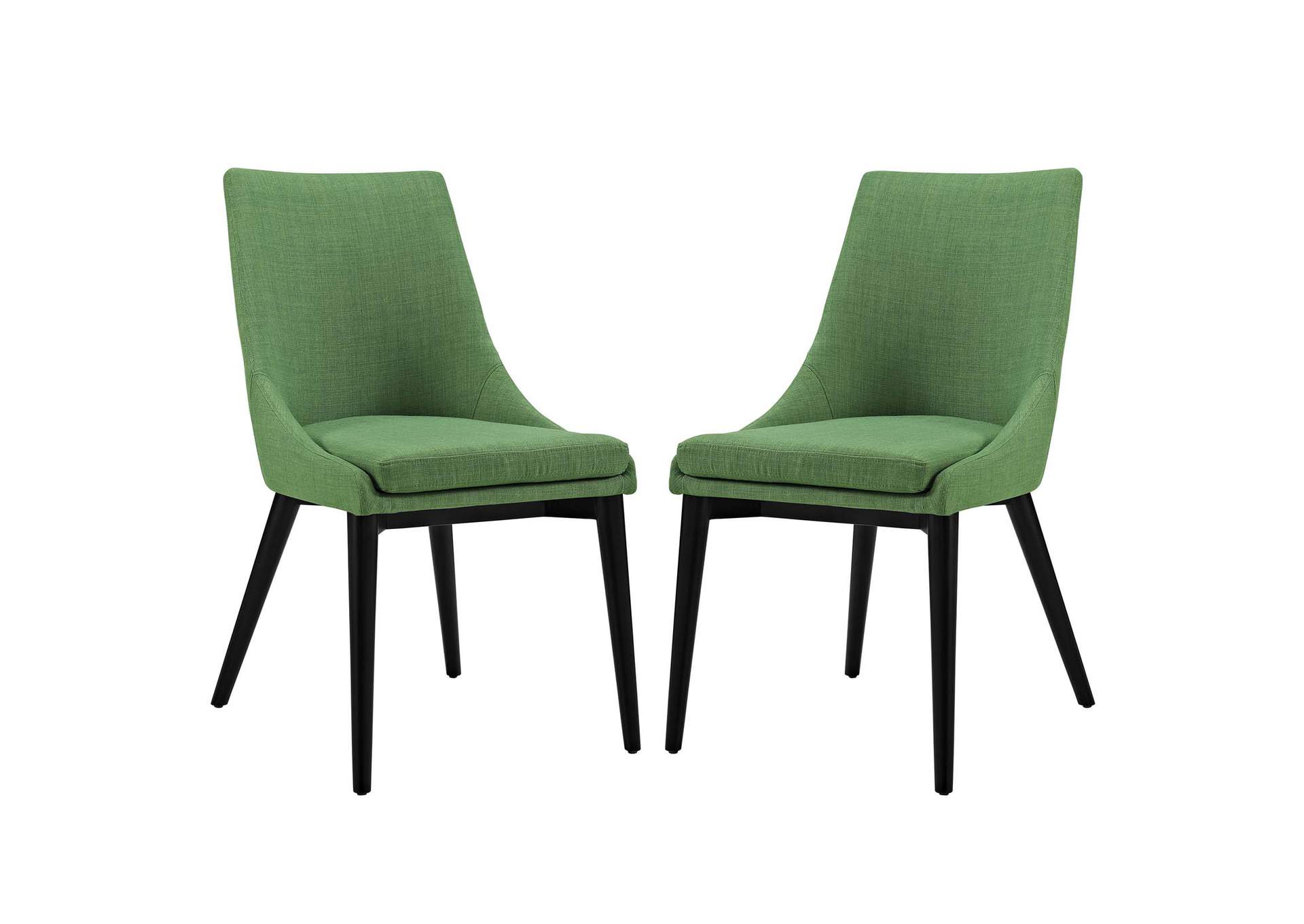 Kelly Green viscount Dining Side Chair Fabric [Set of 2],Modway