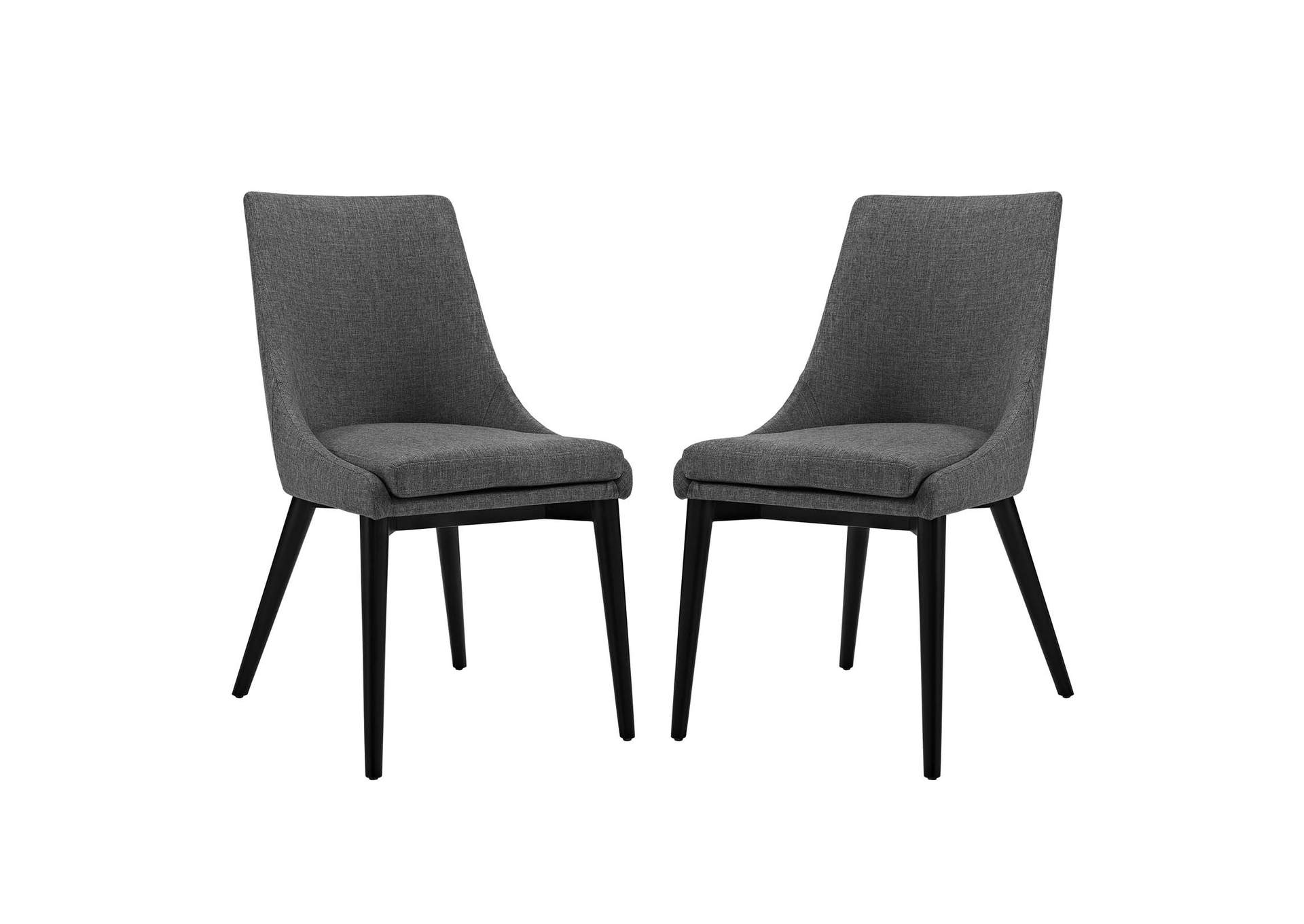 Gray viscount Dining Side Chair Fabric [Set of 2],Modway