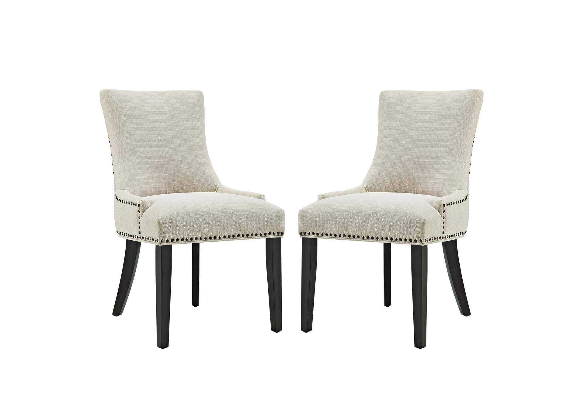 Beige mar Dining Side Chair Fabric [Set of 2],Modway