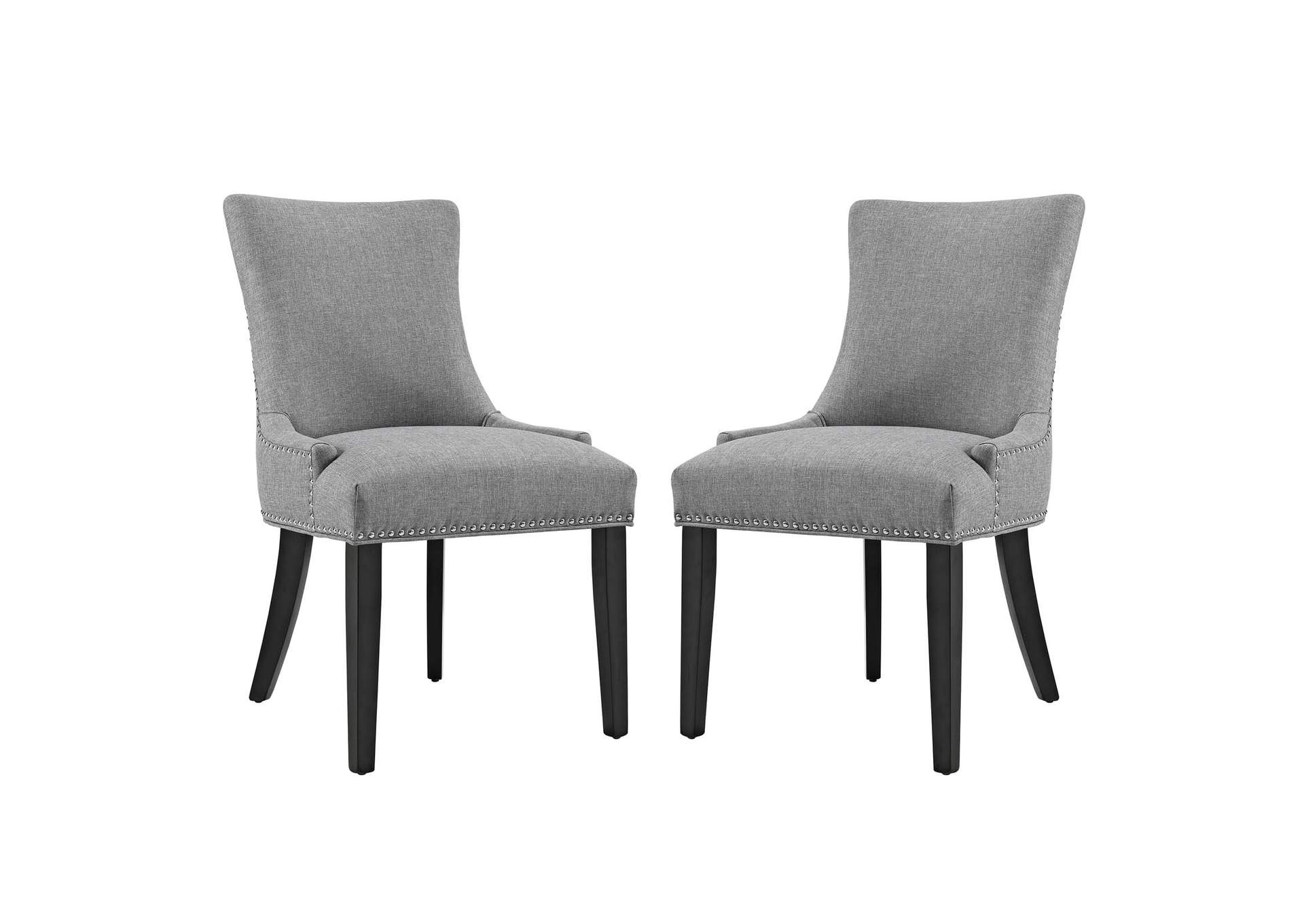 Light Gray mar Dining Side Chair Fabric [Set of 2],Modway