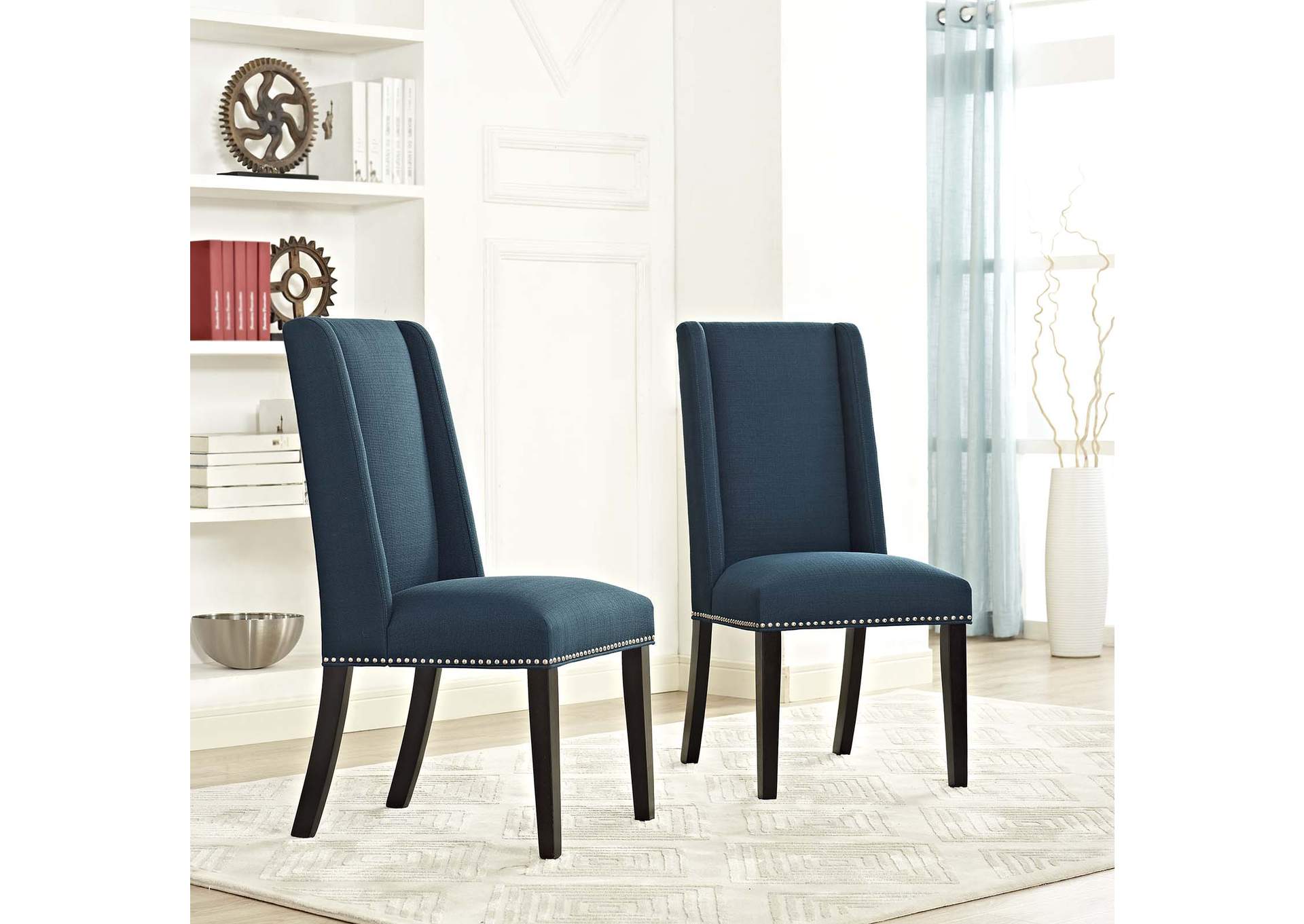 Baron Azure Dining Chair Fabric [Set of 2],Modway