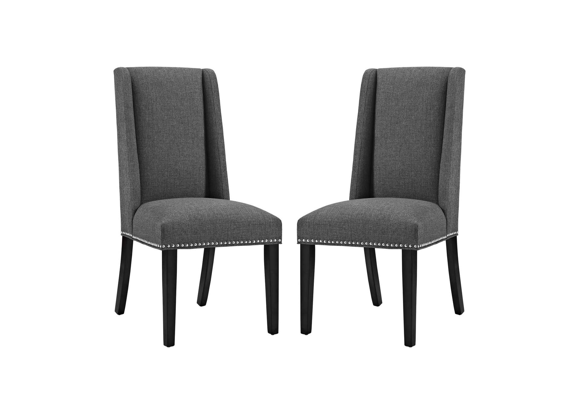 Baron Gray Dining Chair Fabric [Set of 2],Modway