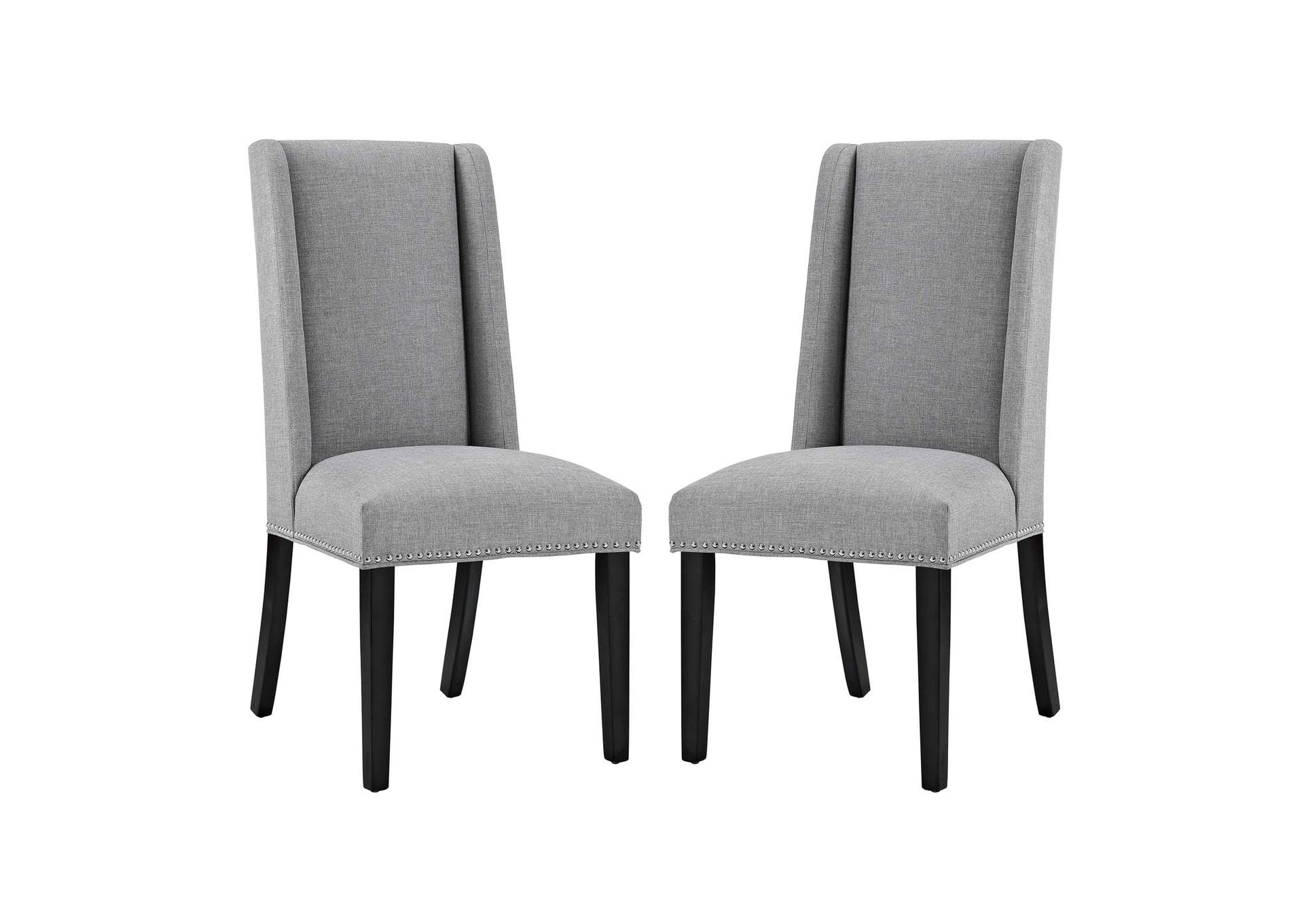 Baron Light Gray Dining Chair Fabric [Set of 2],Modway