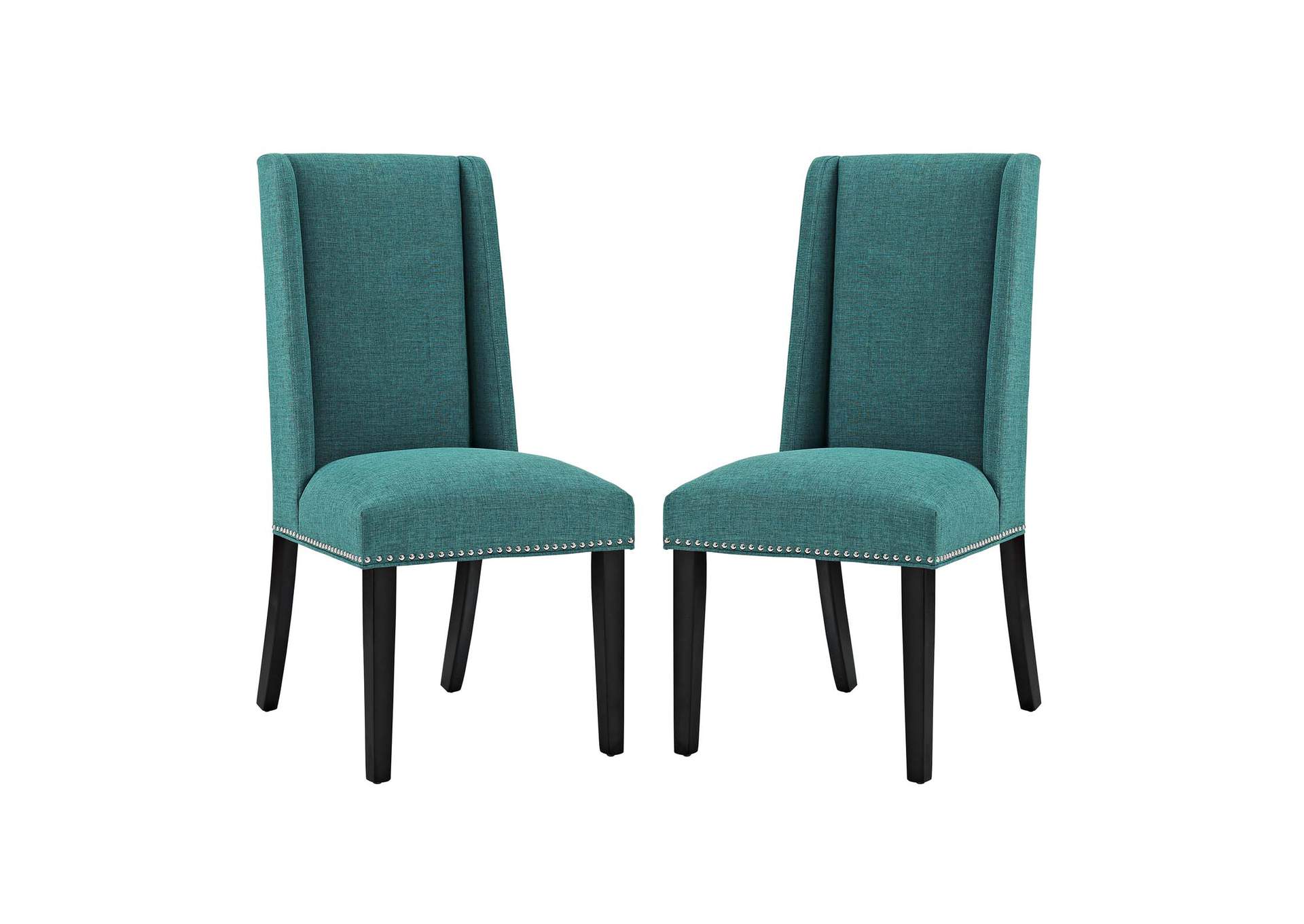 Baron Teal Dining Chair Fabric [Set of 2],Modway