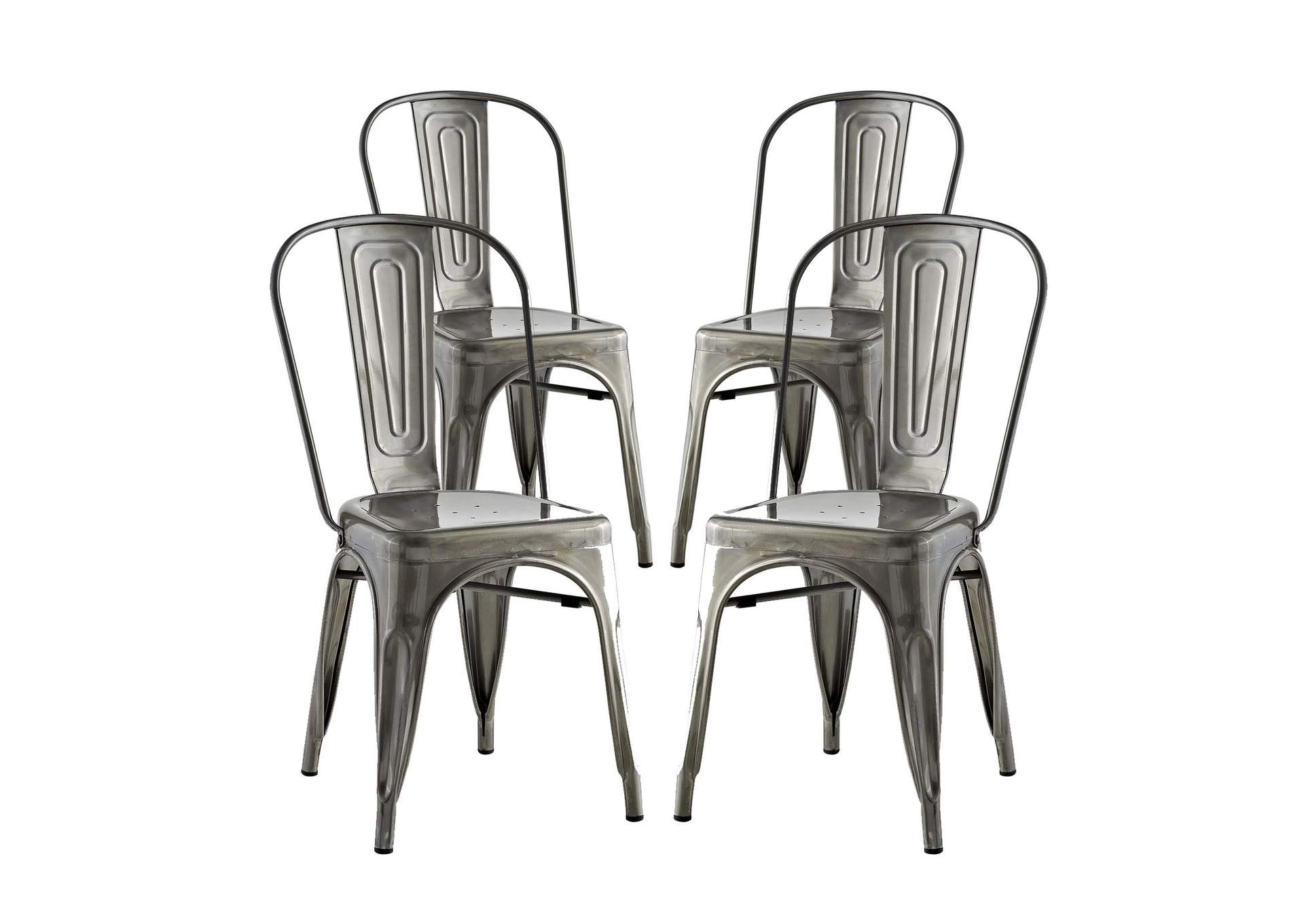 Gunmetal Promenade Dining Side Chair [Set of 4],Modway