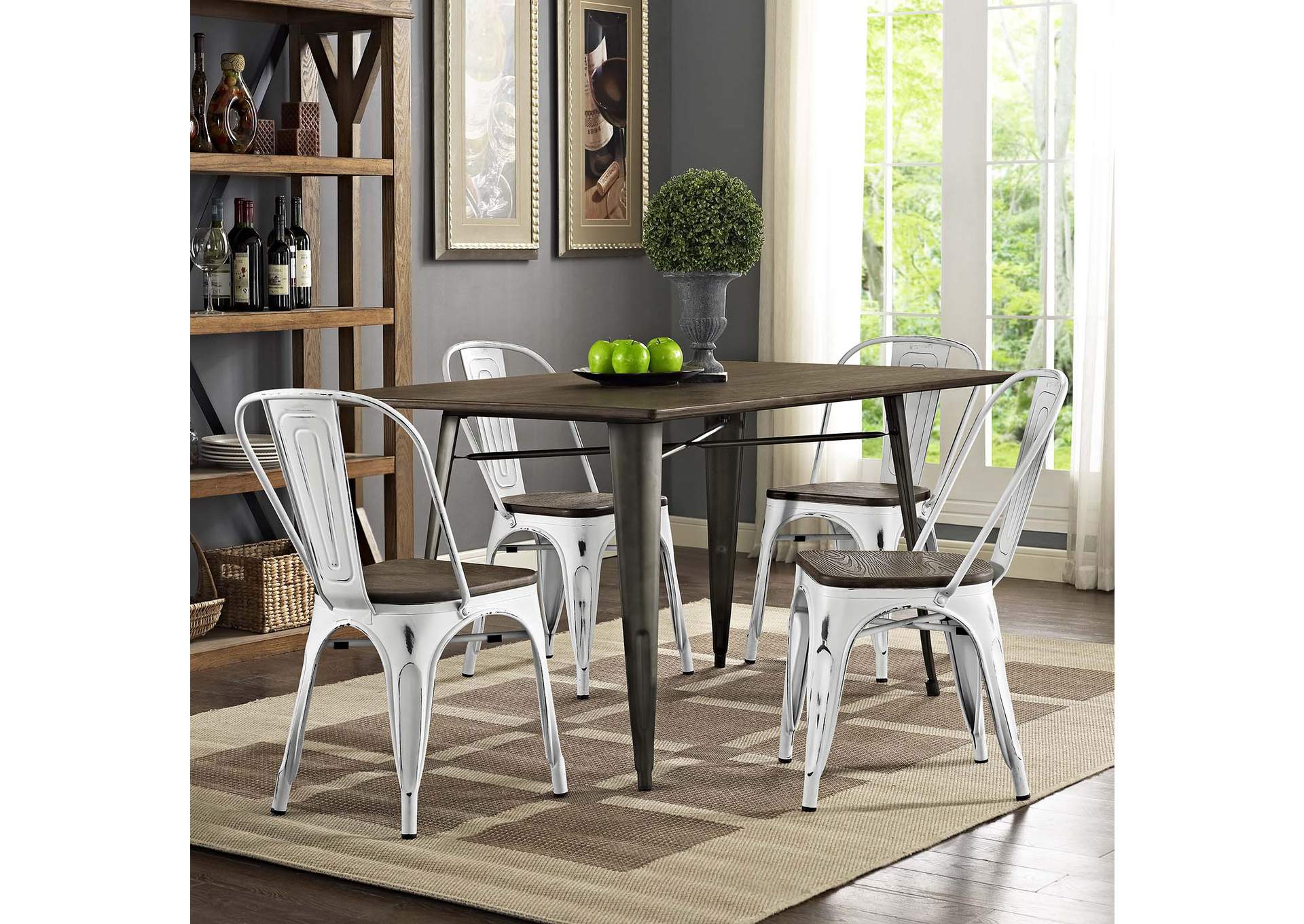 White Promenade Dining Side Chair [Set of 4],Modway